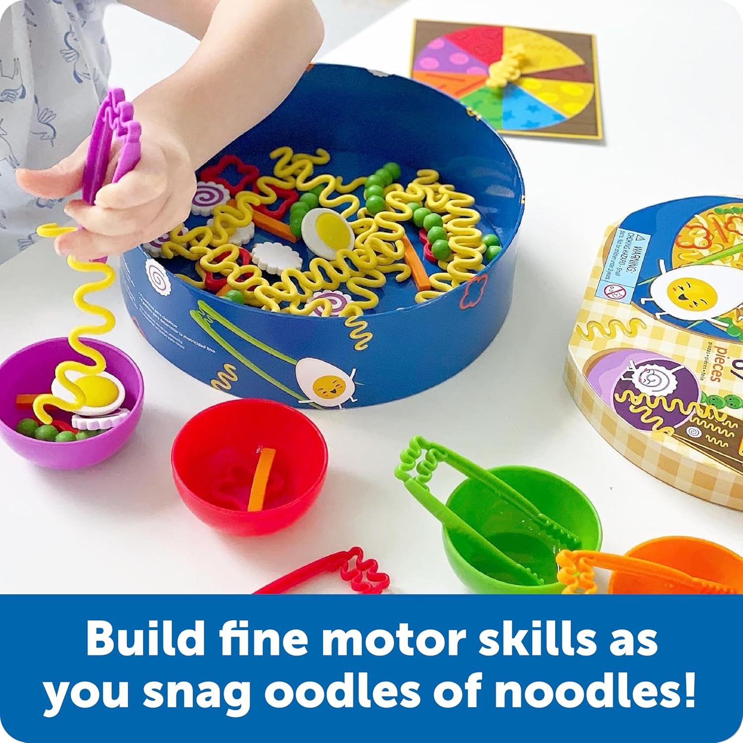 Alternative view of Learning Resources Noodle Knockout! Fine Motor Game Math Busy Board Sensory Bin STEM Toys, Ages 4+