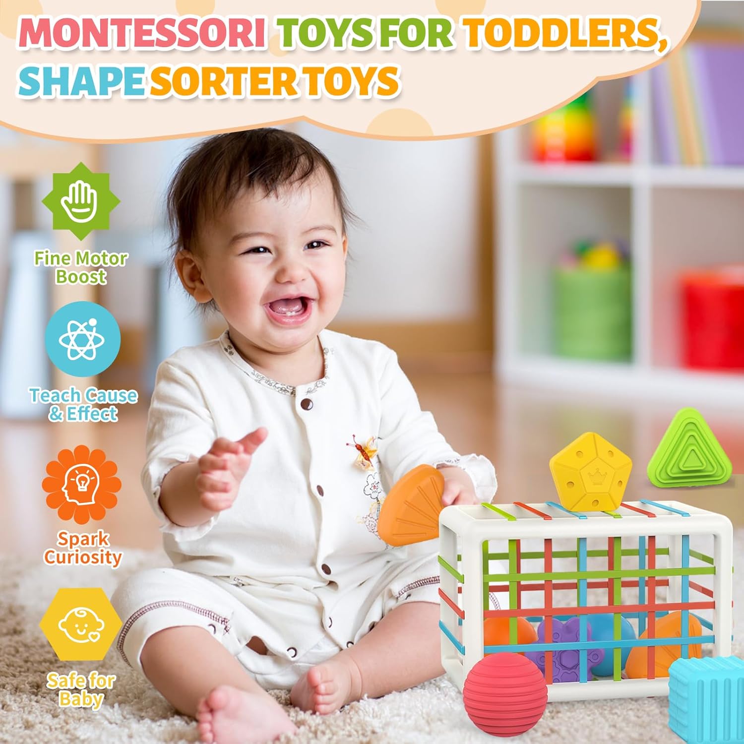 Alternative view of MINGKIDS Bath Toys 12-18 Months,Baby Sensory Fine Motor Skills Developmental Toys,Gifts for 6 9 12 18 Month Age 1 2 3 4 One Two Year Old Boys Girls Kids