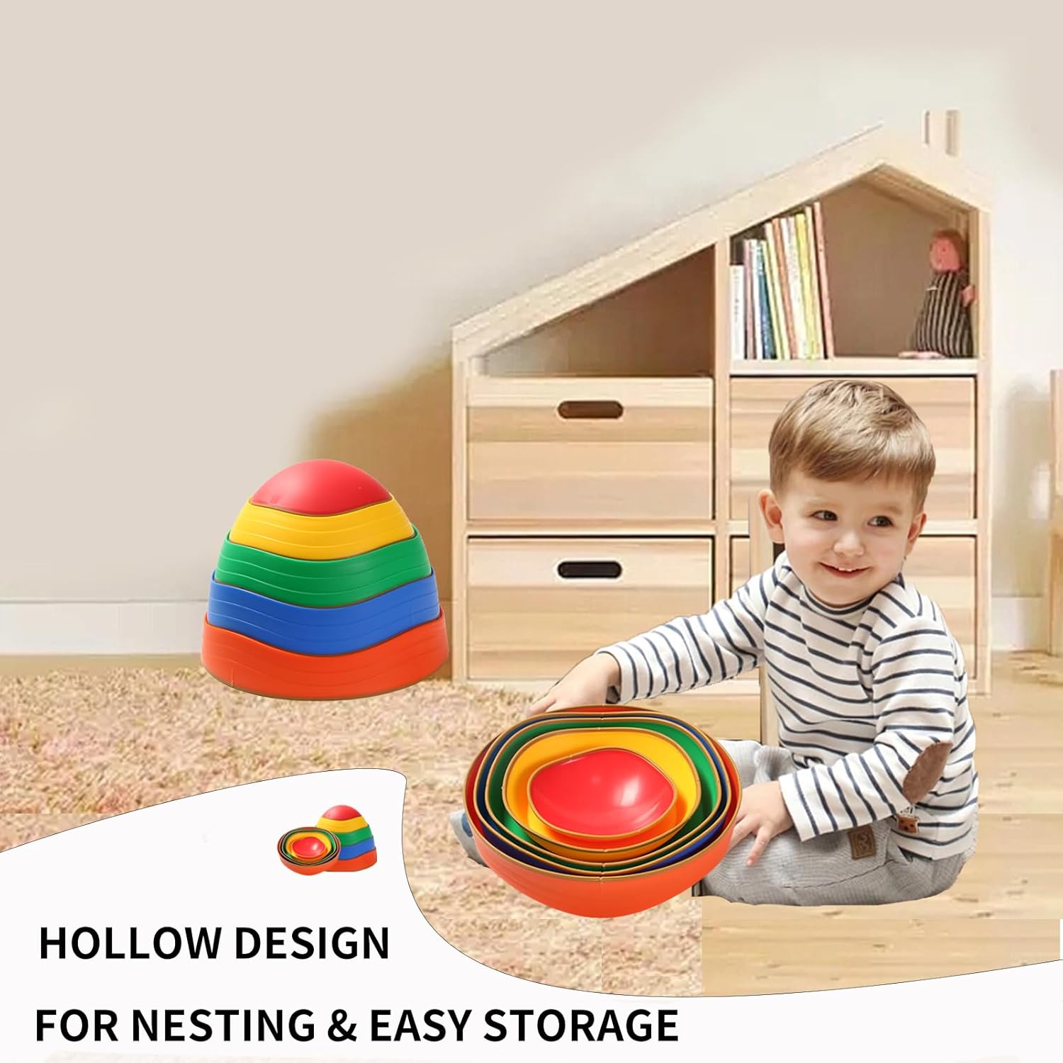 Alternative view of Fanboxk Stepping Stones for Kids,Non-Slip Toddler Sensory Stepping Stones for Promoting Toddler Balance Coordination Skills,Obstacle Courses Sensory Toys Outdoor or Indoor Play for Kids Age 3-8