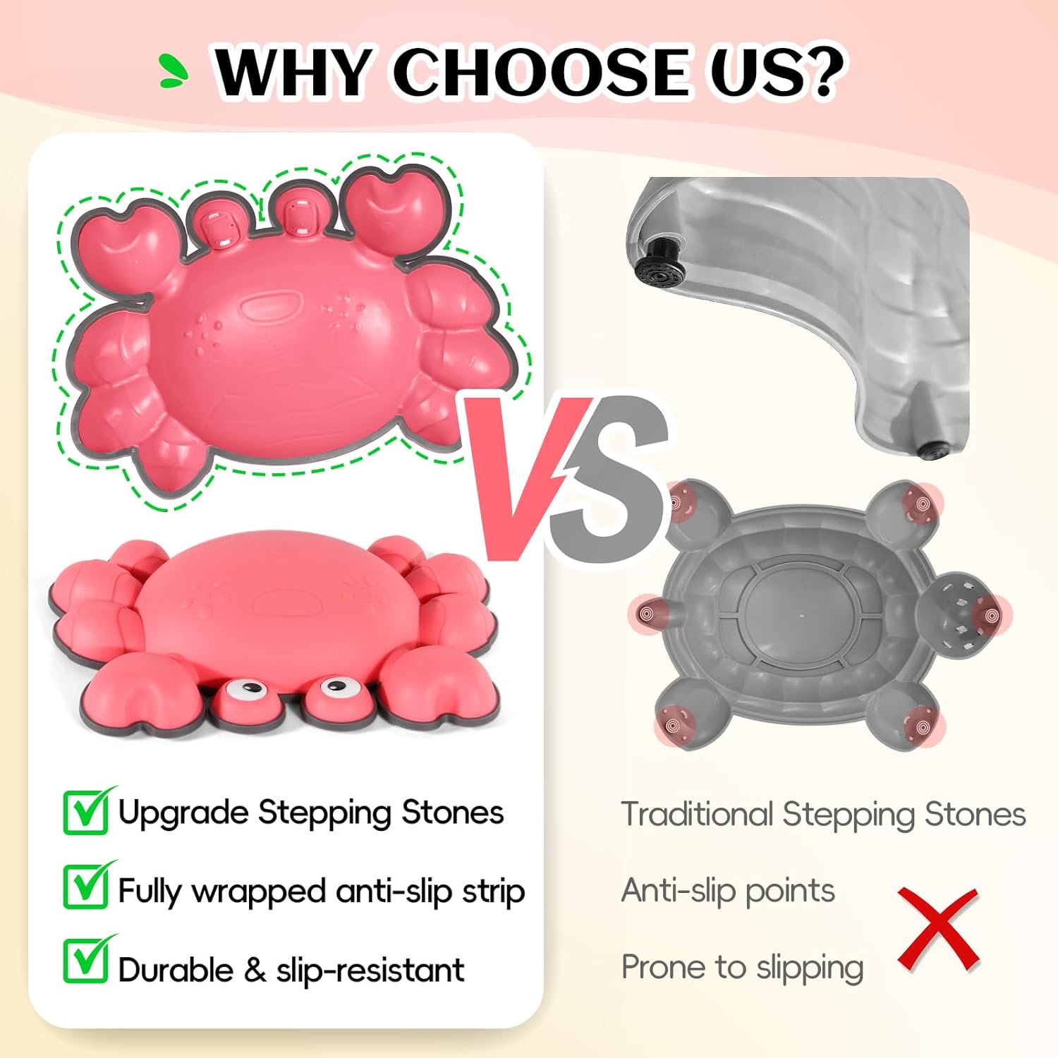 Alternative view of TOPNEW Stepping Stones for Kids, Non-Slip Balance Stepping Stones for Promoting Children's Coordination Skills, Toddler Stepping Stones Obstacle Course for Kids Age 3 4 5 6 7+