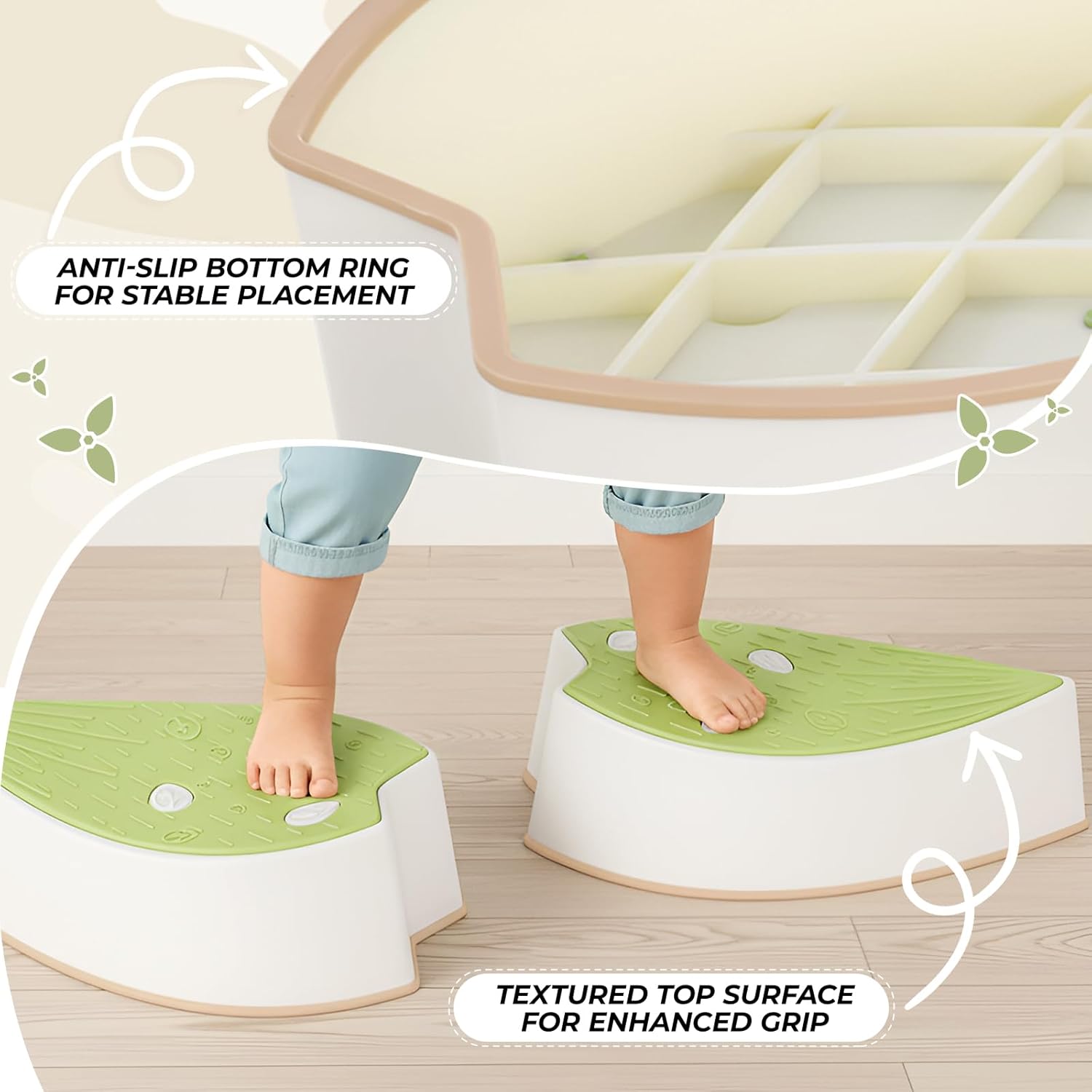 Alternative view of Arlopu Stepping Stones for Kids, Durable Anti-Slip Balance Beam Toddler Sensory Activities, Balance & Coordination Skills, Gross Motor Skills, Obstacle Course, Stackable Indoor & Outdoor Toys