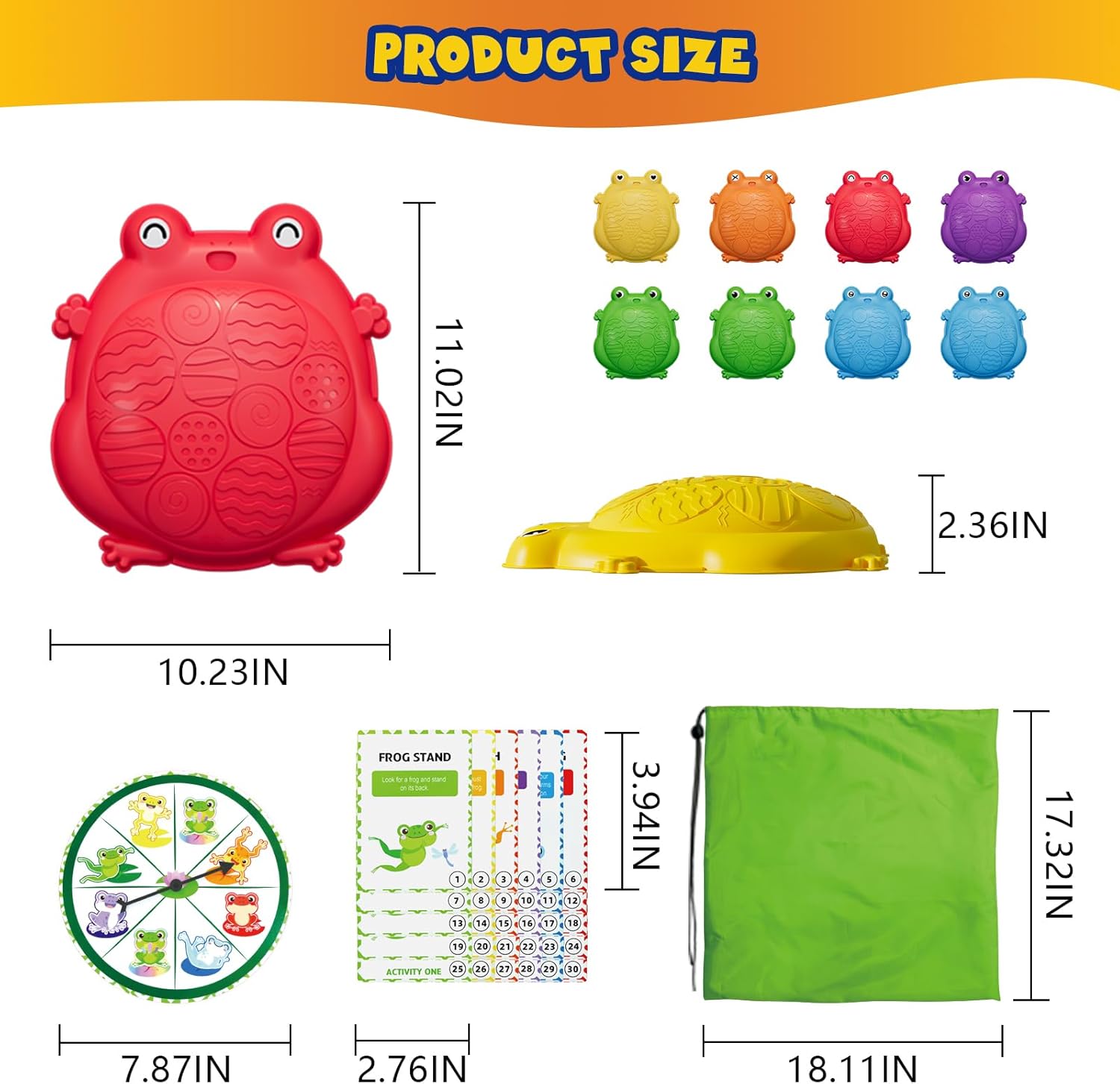 HYES Stepping Stones for Kids, 8PCS Non-Slip Balance Steps Stones for Toddler 1-3, Obstacle Courses Sensory Toys, Coordination Game for Boys Girls Indoor Outdoor Play Ages 3-5