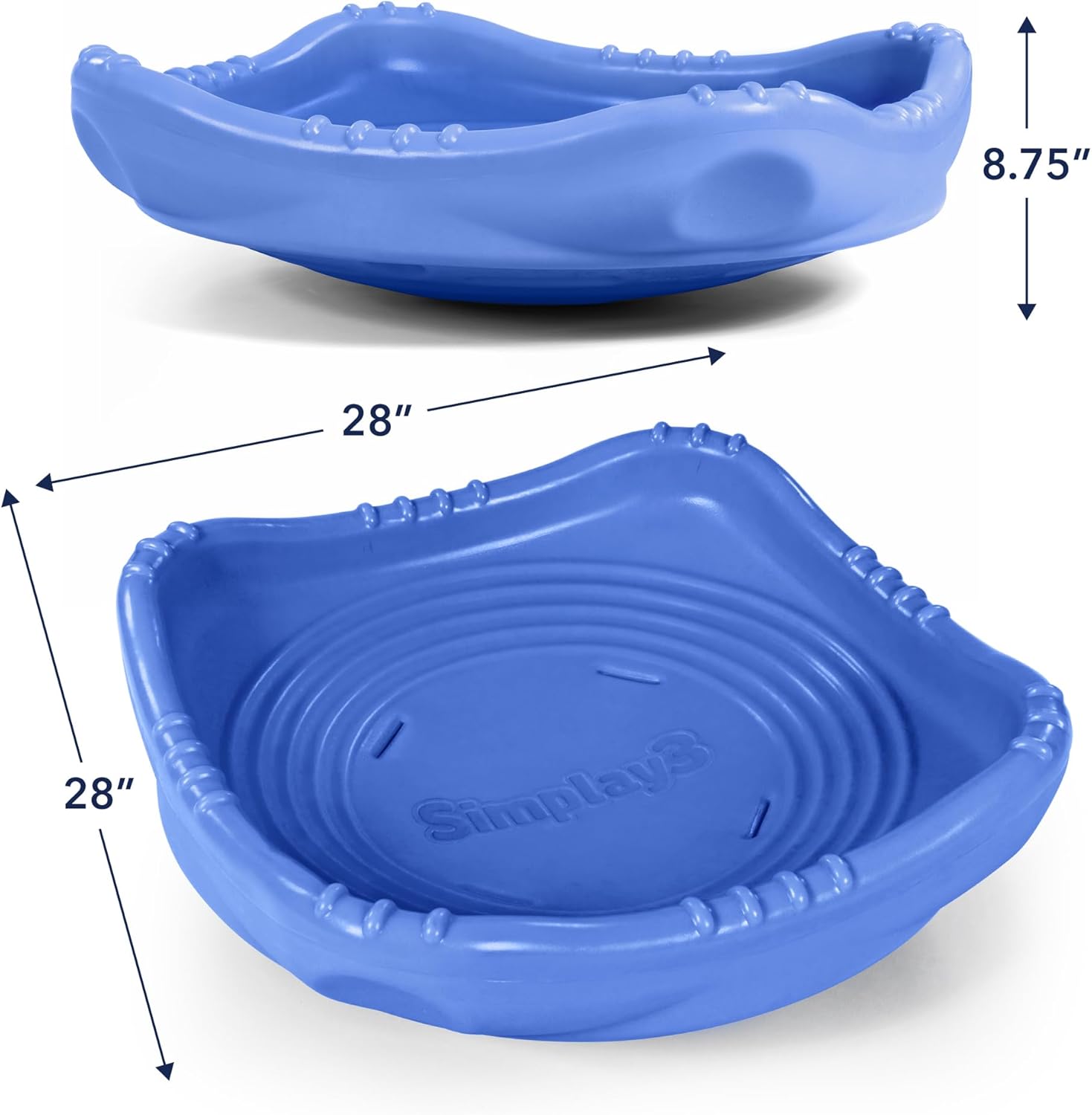 Alternative view of Simplay3 Rock and Spin Sensory XL Wobble Disk Climbing Dome for Toddlers and Kids Rocking and Climbing, Indoor/Outdoor Periwinkle Blue, 1 Pack, Ages 2-12 Years