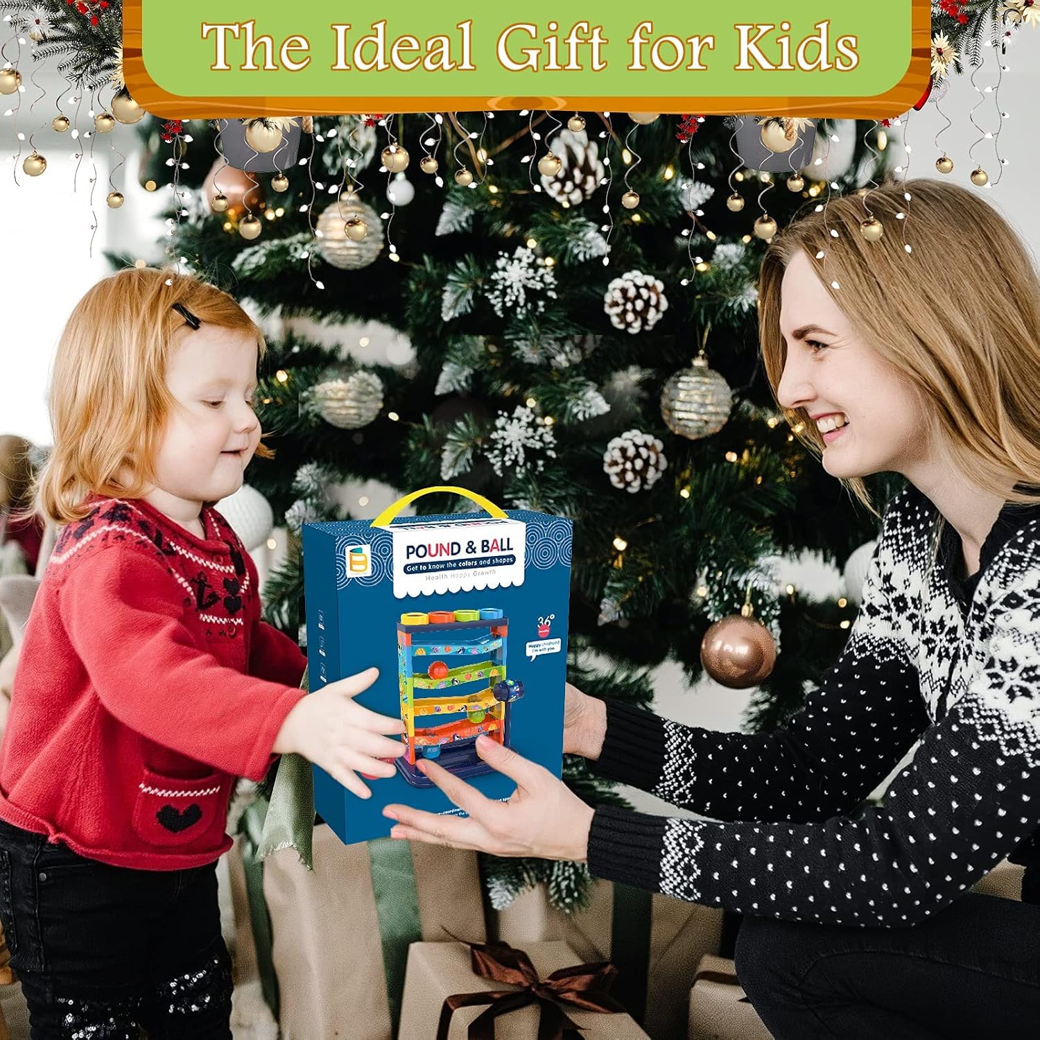 YVV Pound a Ball for Toddlers Boys and Girls STEM Developmental Educational Fun Learning Toy,Activity Toys,Hammer Pounding Toy Exercise Kids,Great Birthday Gift