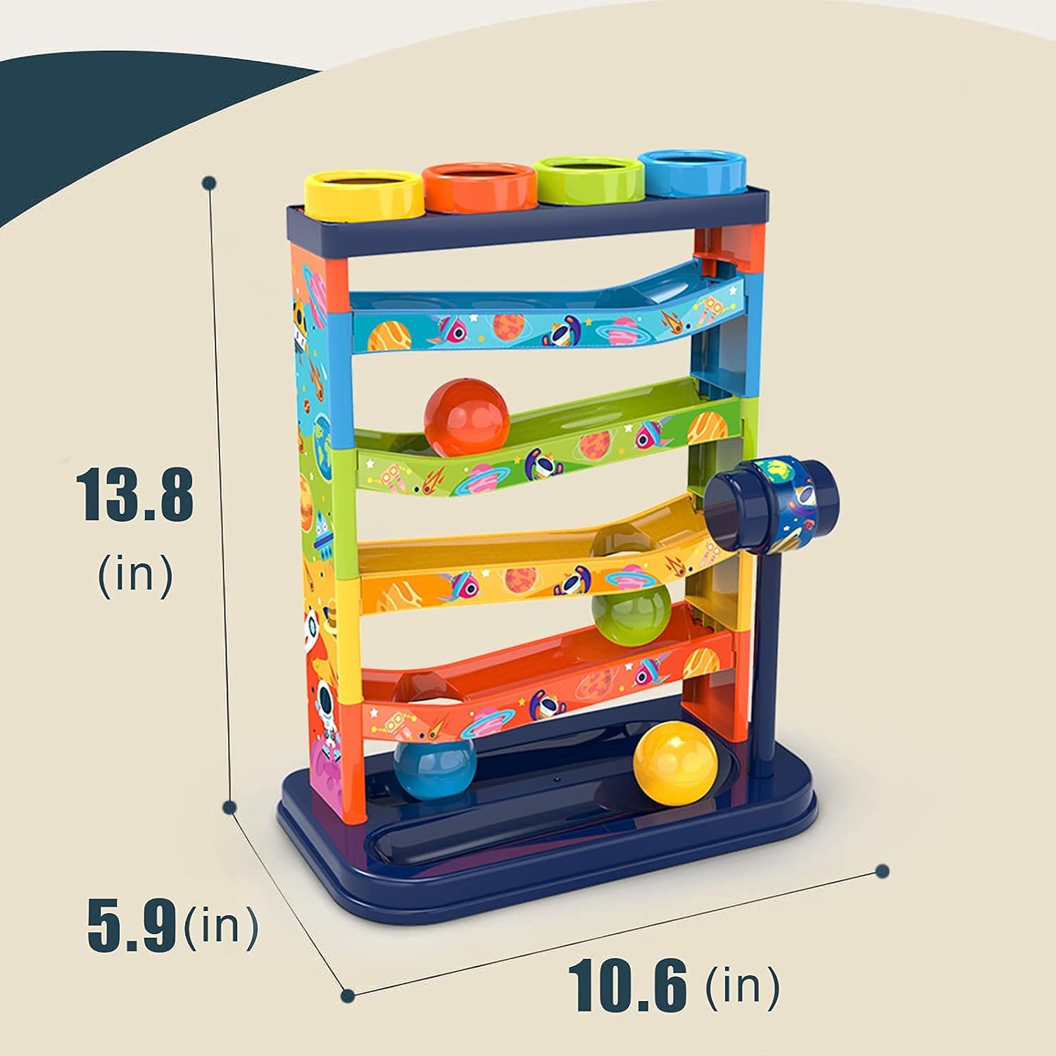 Alternative view of YVV Pound a Ball for Toddlers Boys and Girls STEM Developmental Educational Fun Learning Toy,Activity Toys,Hammer Pounding Toy Exercise Kids,Great Birthday Gift