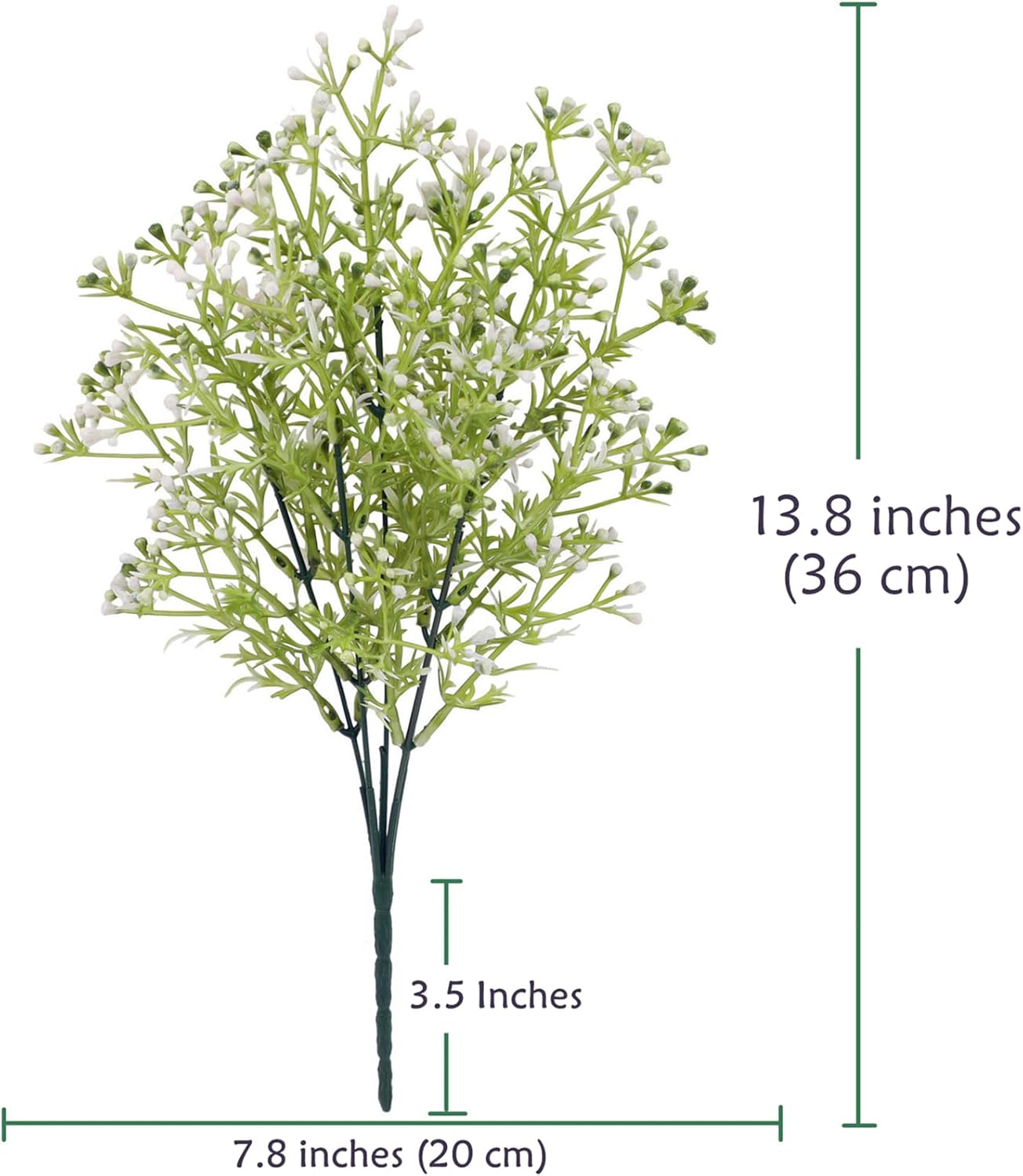 Alternative view of CATTREE Artificial Plants, Faux Plastic Pearl Flowers Gypsophila Shrubs Fake Grass Simulation Greenery Bushes Indoor Outdoor Home Decor Garden Yard Verandah Wedding Bridal Bouquet Decoration 4 Bundles