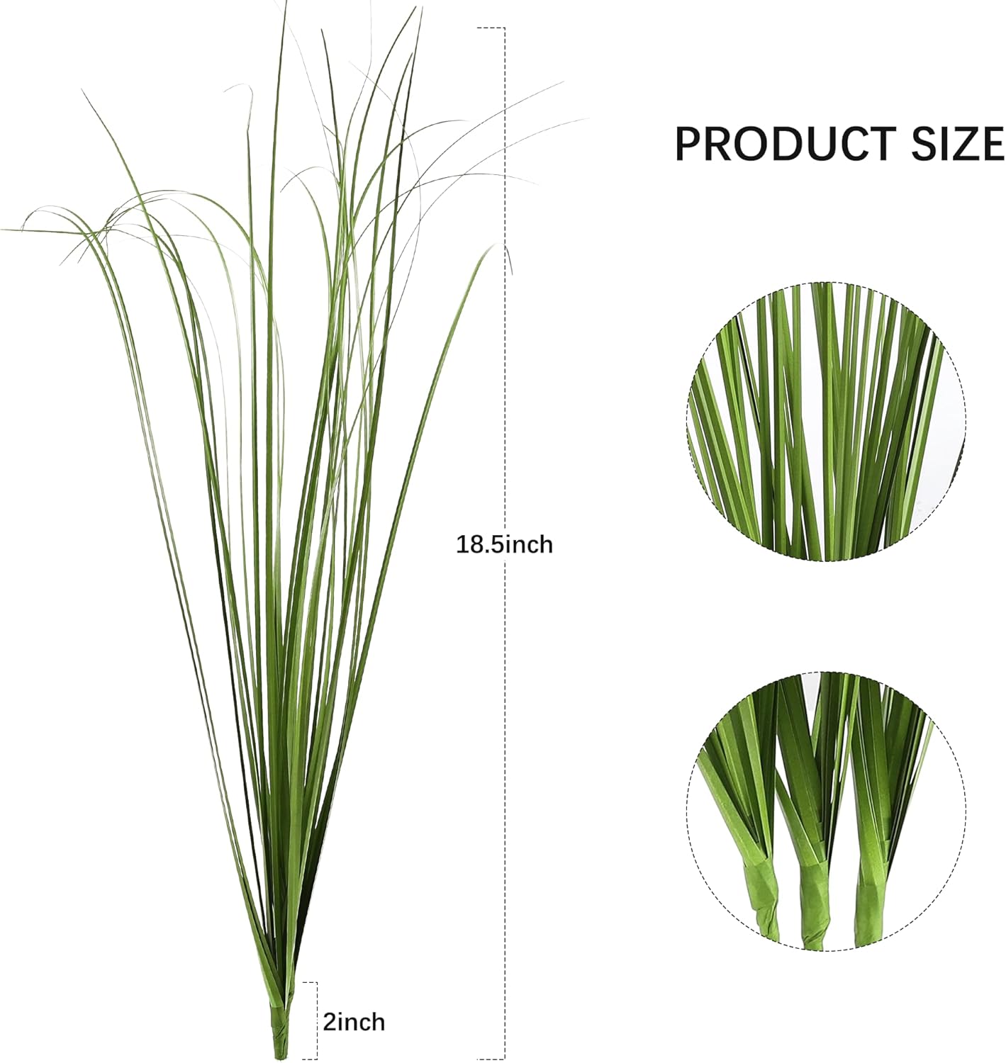 Alternative view of 10PCS Fake Grass Filler Decor Artificial Grass Plants Outdoor Faux Plants Artificial Tall Shrubs Wheat Grass Greenery Stems UV Resistant Onion Grss For Outdoor Indoor Vase Planters Home Decor, Green
