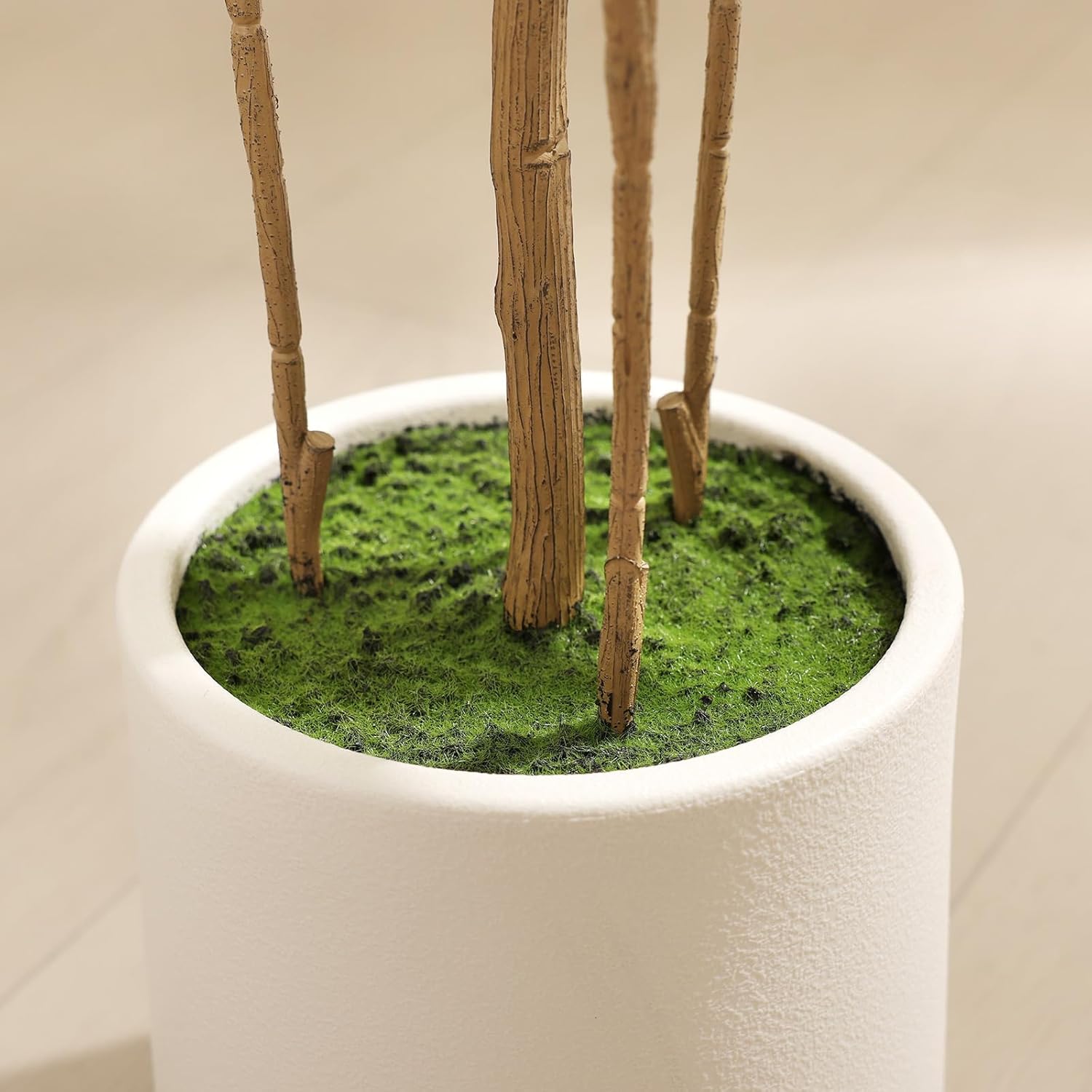 Ferrgoal Artificial Eucalyptus Tree，4FT UV Resistant Fake Outdoor Plants,Artificial Plants Indoor with White Planter,Silk Leaves,Faux Tree for Home Decor Floor Porch Liveing Room