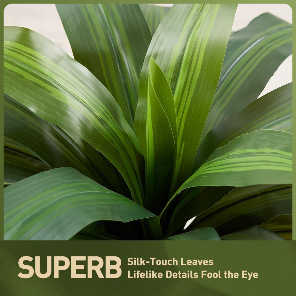 Alternative view of VeriNatural Artificial Dracaena Tree, 5FT Tall Fake Plants with UV Resistant Leaves, Faux Tropical Yucca Trees for Indoor Outdoor, Potted Large Floor Plant for Home Decor Living Room Porch, VN123