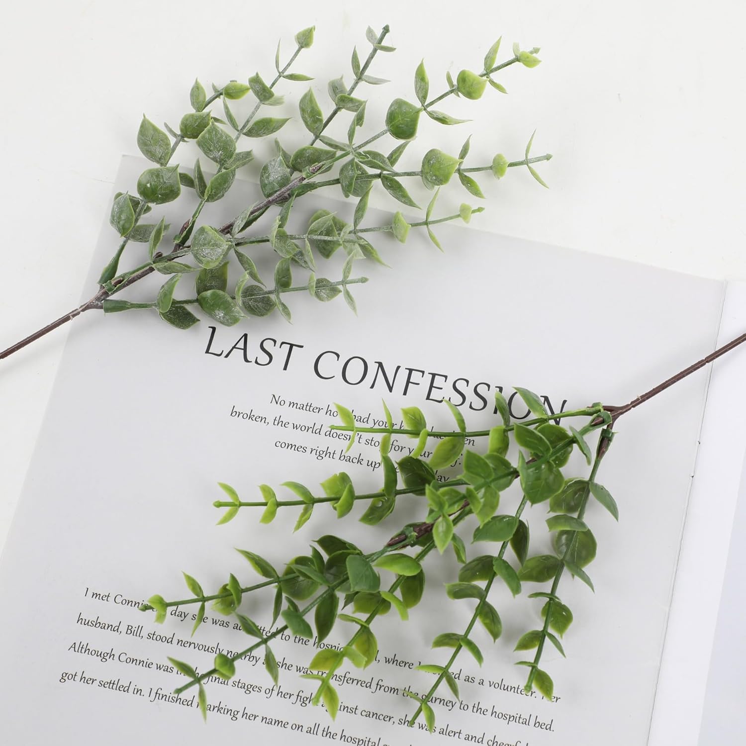 Alternative view of Lyrtrees Artificial Eucalyptus Stems Bundle, Green Faux Foliage Plant, 12-inch Single Branch, 12 Pack Fake Plants for Garden Office Patio Wedding Farmhouse Indoor Decoration