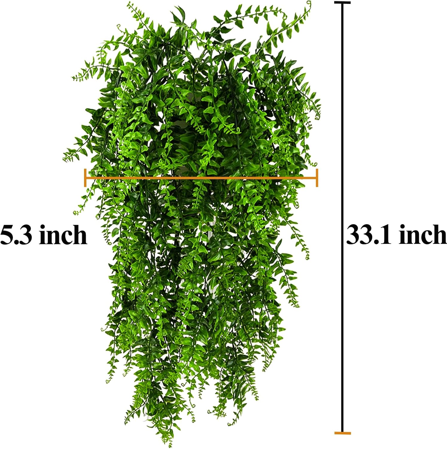 Alternative view of HERCOCCI 2 Pack Reptile Plants, Terrarium Hanging Plants Vines Artificial Leaves Habitat Decorations with Suction Cup for Bearded Dragon Hermit Crab Lizard Snake Geckos Chameleon