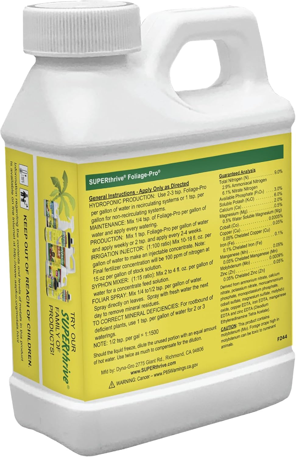 Alternative view of Dyna-Gro DYFOL008 Foliage Pro, White, 8 oz