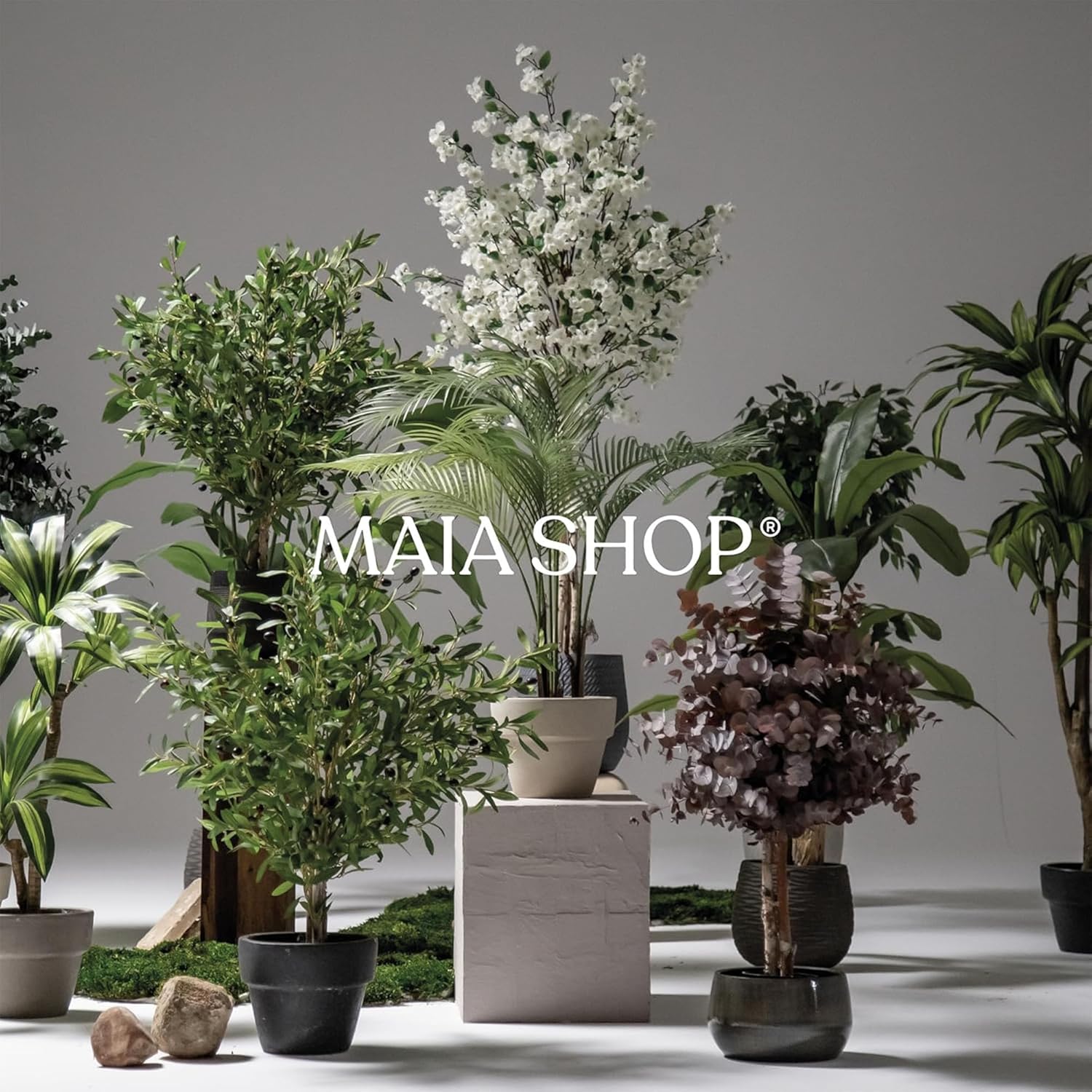 Maia Shop 71in Artificial Bamboo Tree Plant for House, Apartment or Office u2013 Realistic Fake Indoor Plants for Living Room, Bedroom, Bathroom, Entryway or Patio u2013 Faux Greenery for Home Décor