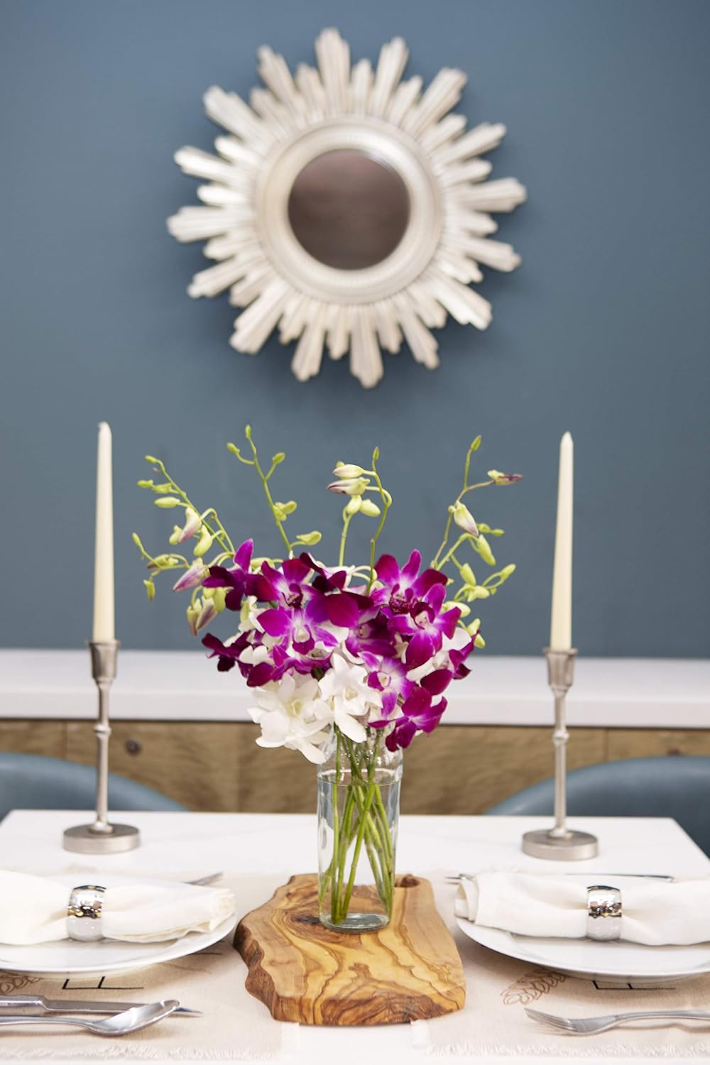 Alternative view of KaBloom - Exotic Opal Orchid Bouquet of Purple and White Orchids without Vase - Fresh Flowers for Birthday, Valentine's & Mother's Day