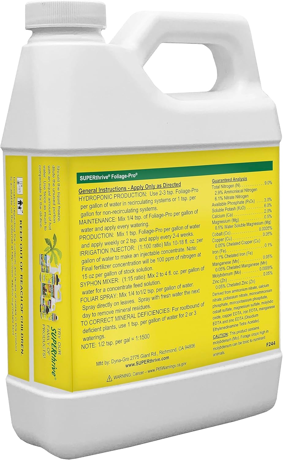 Dyna-Gro Foliage-Pro Nutrient, 1 Qt (DYFOL032)