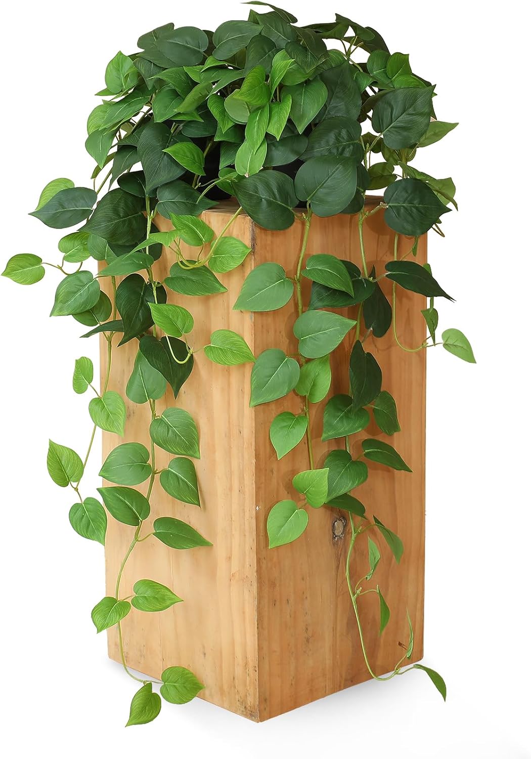 Alternative view of alyptus Fake Pothos Hanging Plants u2013 33" Set of 2 Faux Ivy Vines with Pots, Realistic Silk Devilu2019s Ivy for Indoor Décor, Low Maintenance Artificial Greenery for Home Bathroom or Office - Green