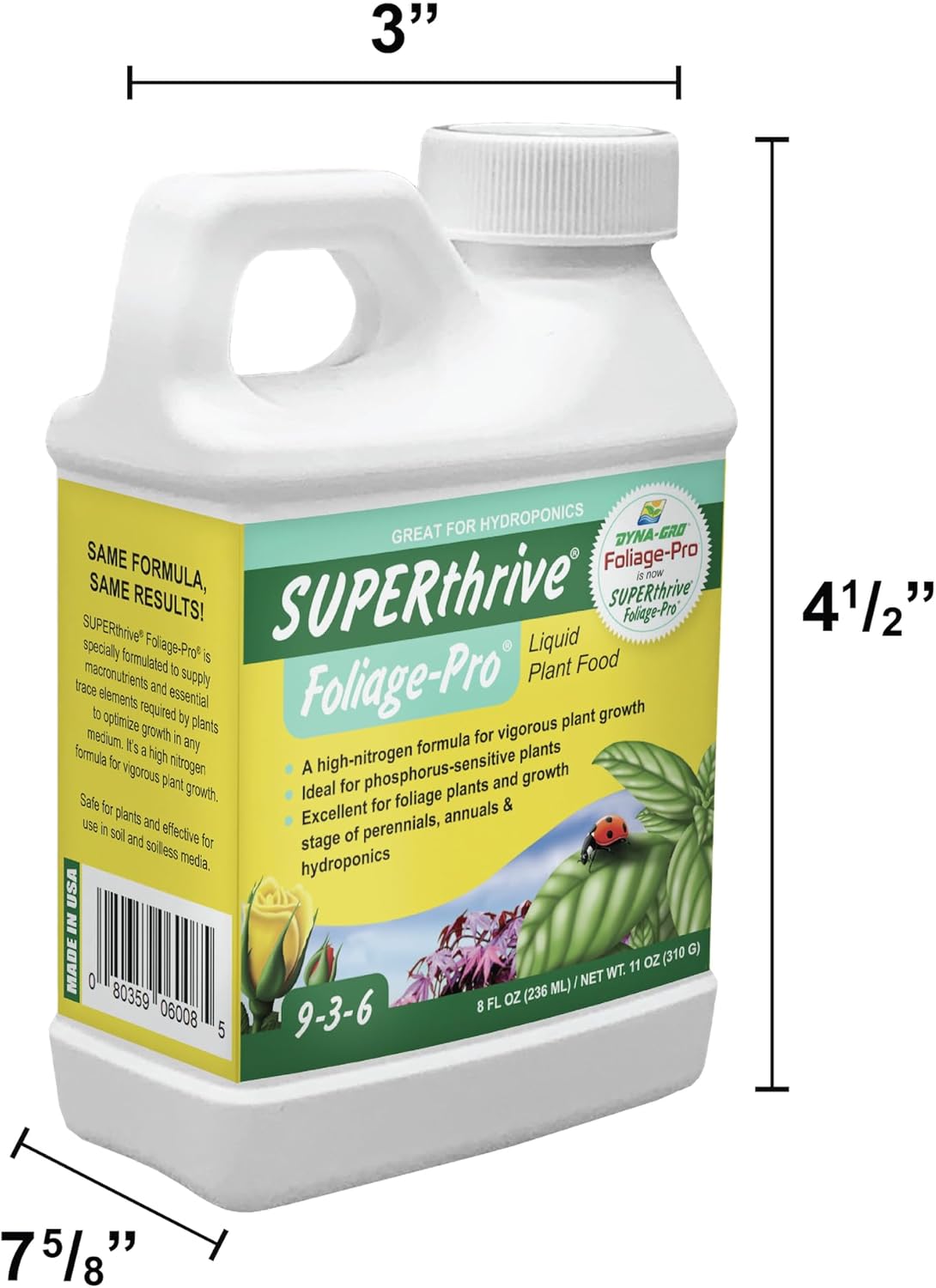 Dyna-Gro DYFOL008 Foliage Pro, White, 8 oz