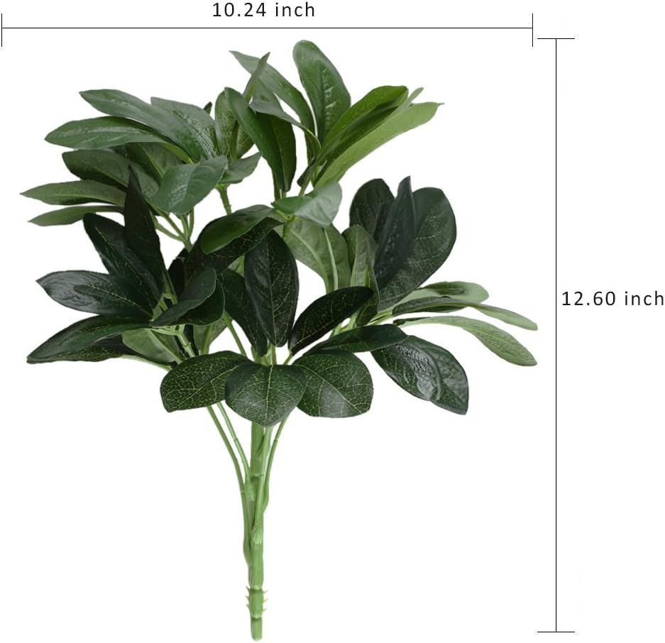 Alternative view of GTIDEA Faux Greenery Stems Real Touch Artificial Magnolia Leaves Fake Silk Greenery Stems for Vase Indoor Outdoor Garden Office Home Table Centerpieces Décor 2pcs