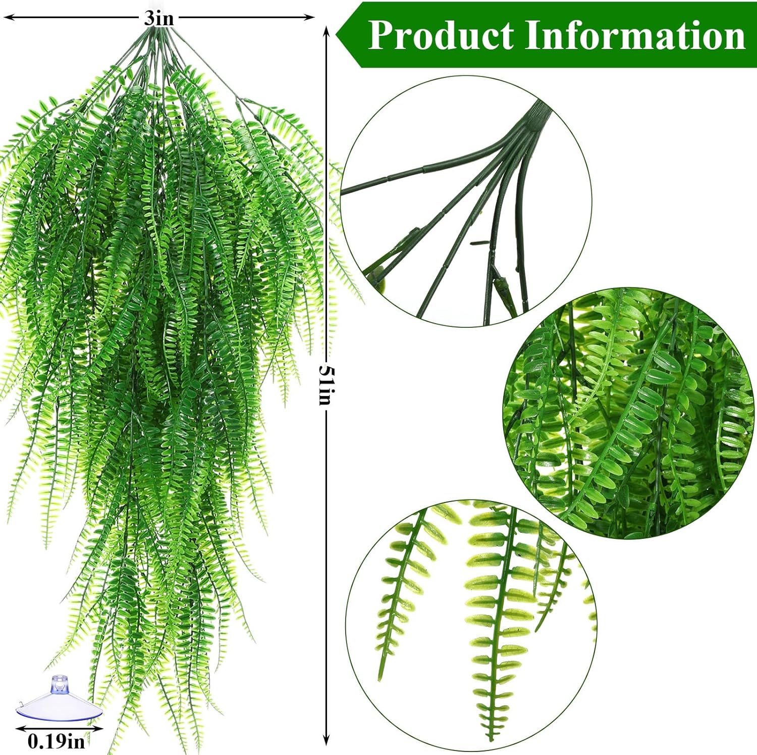 Alternative view of Suncalla 8 Pcs Reptile Plants for Terrarium Assorted Hanging Fake Artificial Vines with Suction Cups Climbing Foliage for Bearded Dragons Lizard Gecko Snake Hermit Crab Tank Decor (Classic Series)