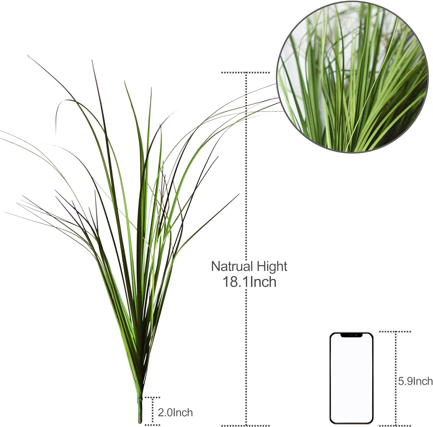 Alternative view of VANTREE 8PCS Artificial Plants, Shrubs Wheat Grass Greenery Stems for Home Decor, Fake Tall Grass Plant for Outdoor Indoor Decor