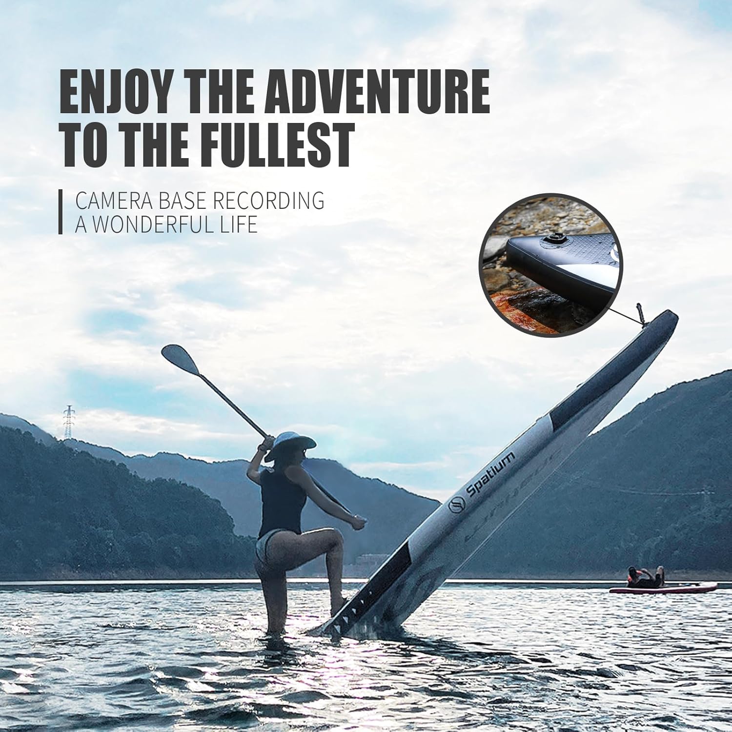 Alternative view of Spatium 11'5"x32" Magnetic Cup Holder Touring Paddle Board Stand Up Paddle Board for Adults,440lb Capacity SUP Board with Camera Mount for Youth & Adults of All Skill Levels