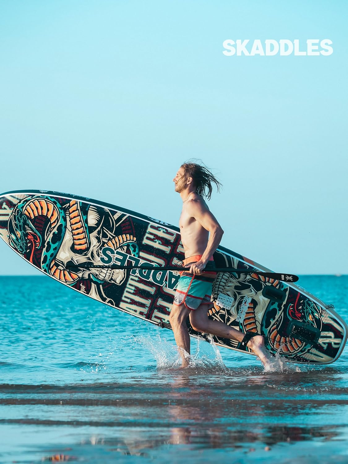 Alternative view of SKADDLES 10u20196u2019u2019 Inflatable Stand Up Paddle Board (SUP) for Adults and Youth with Non-Slip Deck u2013 Complete Accessories Kit, for Fishing, Yoga, Fitness & Family Fun