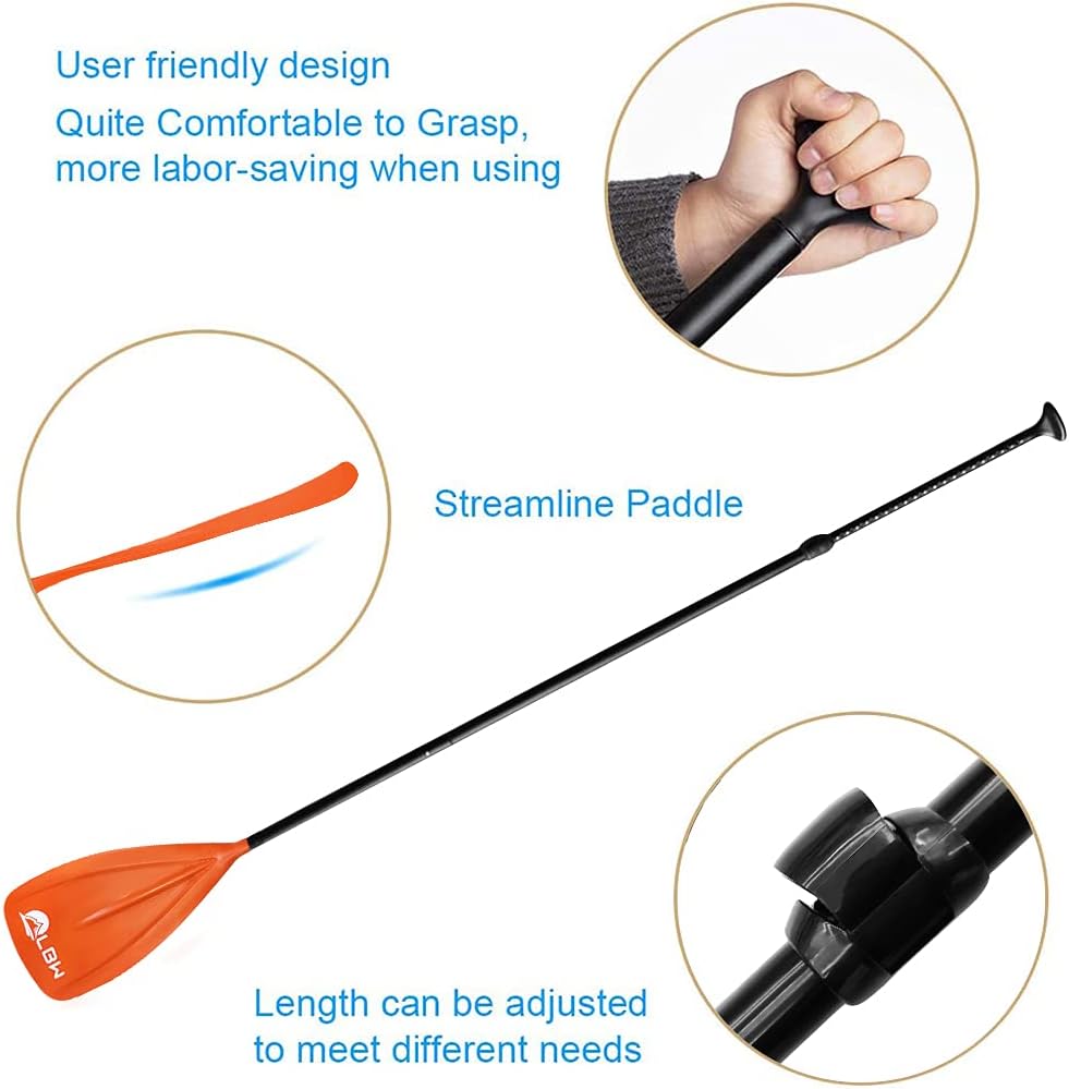 Alternative view of LBW Stand Up Paddle Board Paddle - 3 Pieces Adjustable Aluminium Alloy Floating SUP Paddle with Storage Bag, Portable Durable Oars