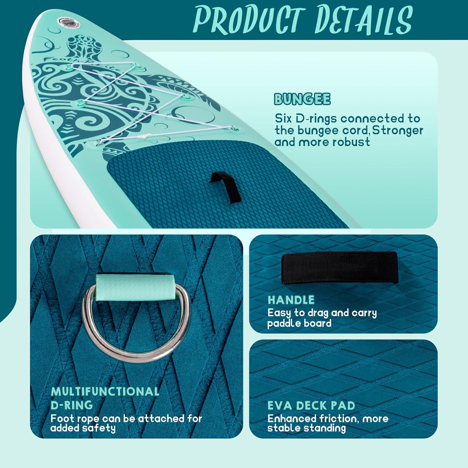 Alternative view of FEATH-R-LITE Inflatable Ultra-Light 10'×30''/10'6''×33'' Stand Up Paddle Board for All Skill Levels with Premium SUP Paddleboard Accessories,Non-Slip Comfort Deck for Youth & Adults