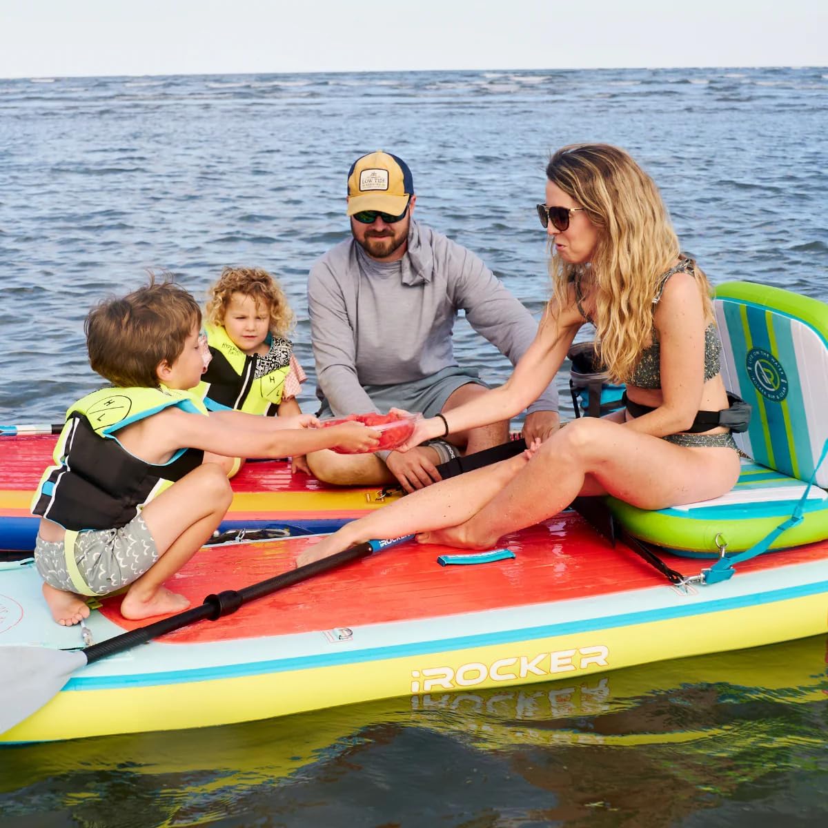 iROCKER All Around 11 7.0 Inflatable Stand Up Paddle Board Premium SUP and Accessories - Made for All Skill Levels - Speed and Stability
