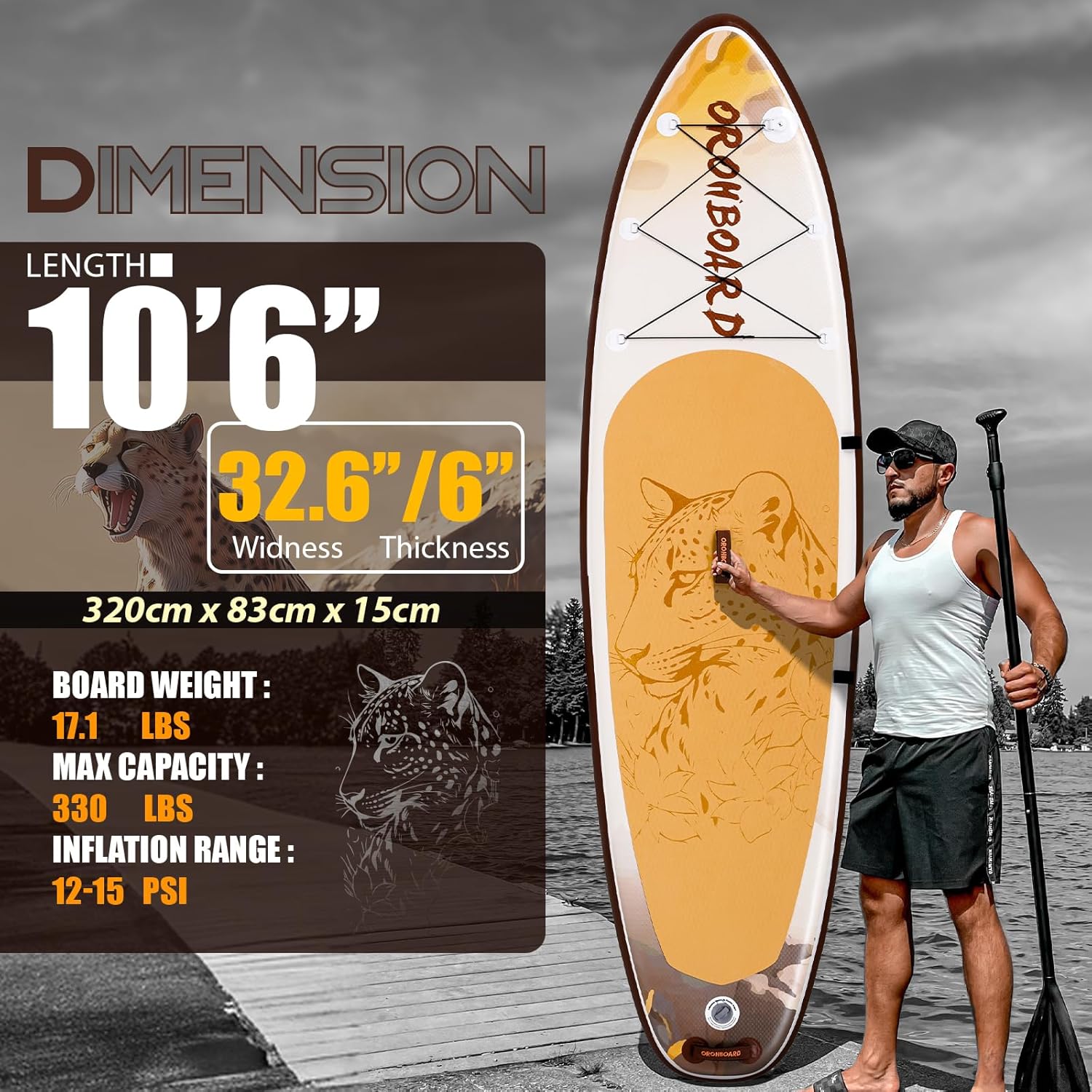OROHBOARD Inflatable Paddle Board 11'6/10'6 Paddle Board - All-Around SUP Board for Adults & Beginners, Stand Up Paddle Board with Complete Accessory Kit for Lake, River, Ocean