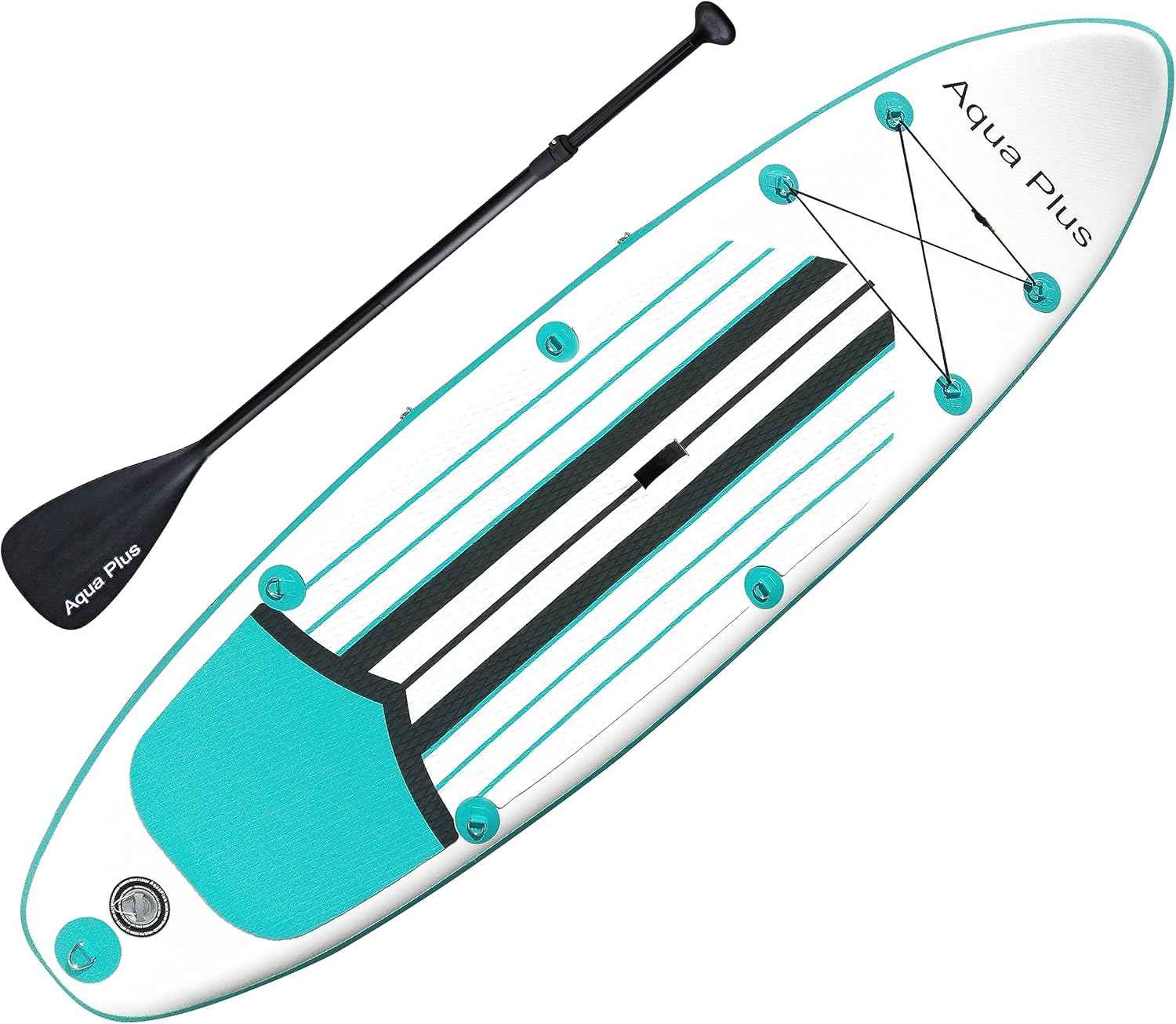 Alternative view of Aqua Plus 6inches Thick Inflatable SUP for All Skill Levels Stand Up Paddle Board,Paddle,Pump,ISUP Travel Backpack, Leash,Shoulder Strap,Youth,Adult Inflatable Paddle Board