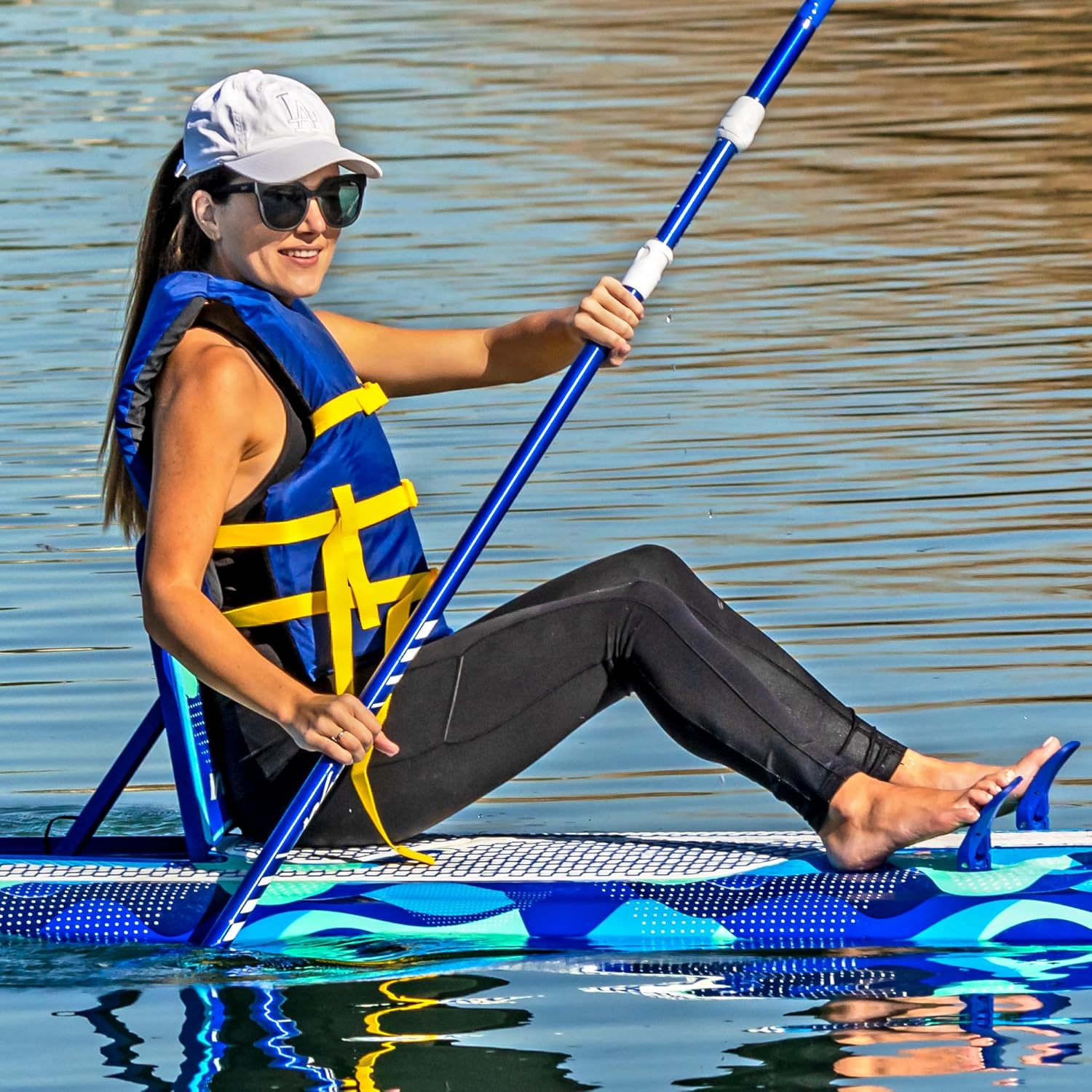 Alternative view of WAVESTORM 9ft6 SUP Kayak Hybrid Stand Up Paddleboard Foam Soft Top SUP for Adults and Kids of All Levels of Paddling Kayak,Blue