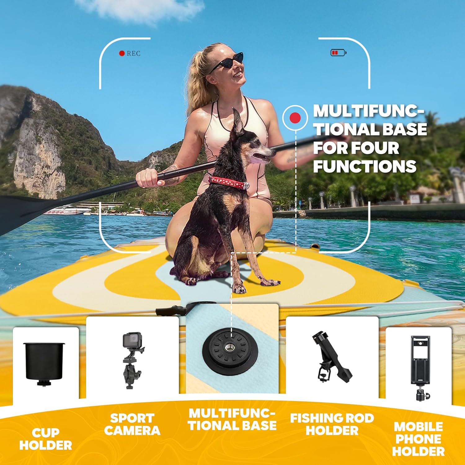 Alternative view of Starcity 11'6"*34"*6" Stand Up Paddle Board,Inflatable Paddle Boards for Adults w/a Simple and Non Slip Design, Moderate Length and Easy Operation, Suitable for Adults.