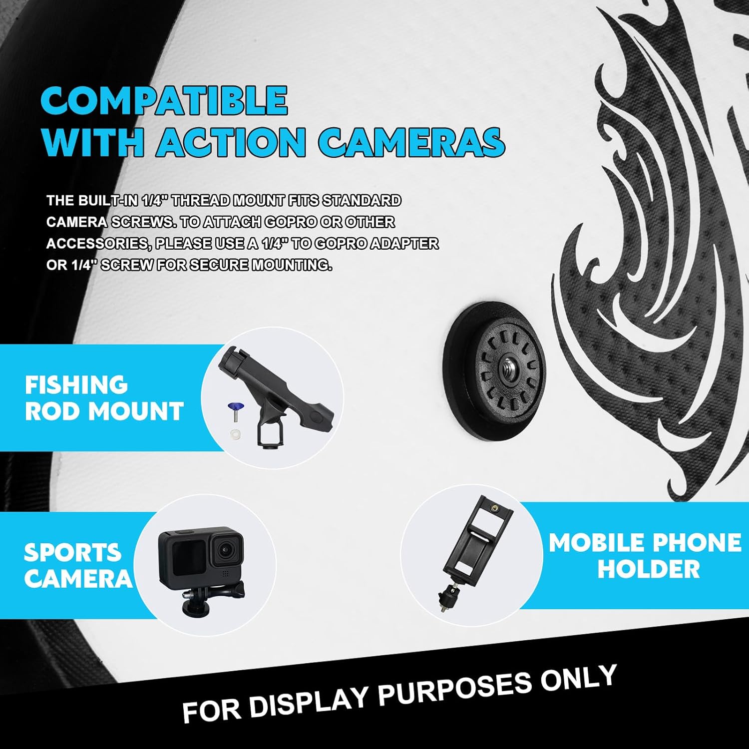 Alternative view of InnoExpo Inflatable Stand Up Paddle Boards with Premium Accessories, Wide Stable SUP Paddle Board Design, Non-Slip Comfort Deck for Youth & Adults