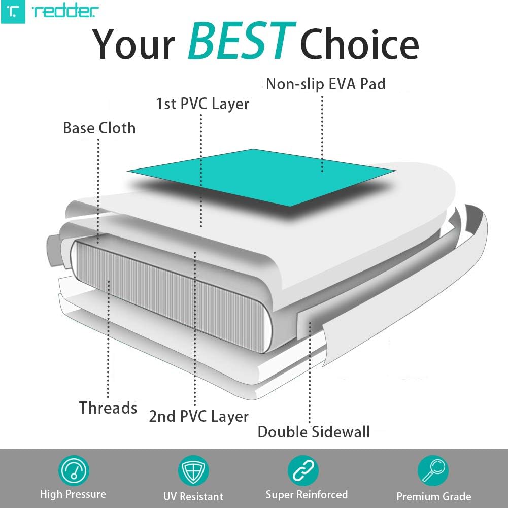 Alternative view of redder Stand Up Paddle Board Inflatable SUP Board for Kids and Adult Stand Up Paddling Board with Leash, Paddle, Backpack, Pump, Repair Kit, Non-Slip Deck Kayak Surfing Fishing SUP Board