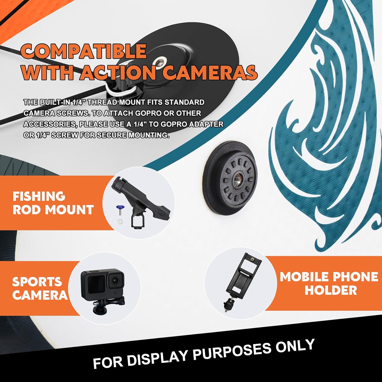 Alternative view of InnoExpo Inflatable Stand Up Paddle Boards with Premium Accessories, Wide Stable SUP Paddle Board Design, Non-Slip Comfort Deck for Youth & Adults