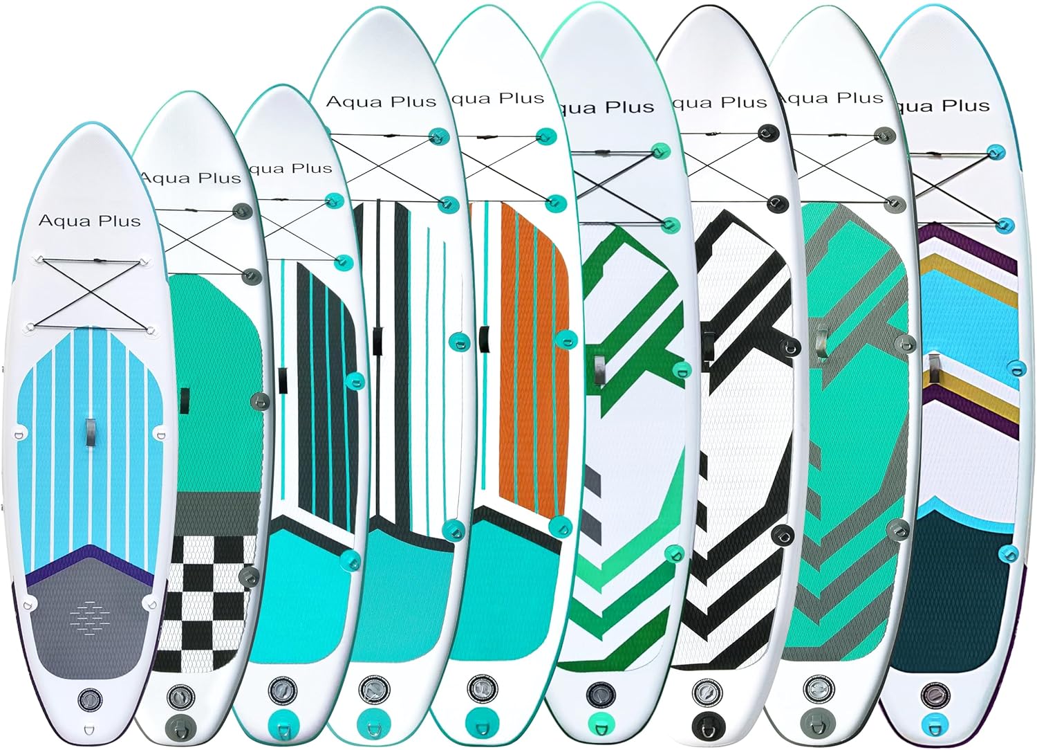 Alternative view of Aqua Plus 6inches Thick Inflatable SUP for All Skill Levels Stand Up Paddle Board,Paddle,Pump,ISUP Travel Backpack, Leash,Shoulder Strap,Youth,Adult Inflatable Paddle Board