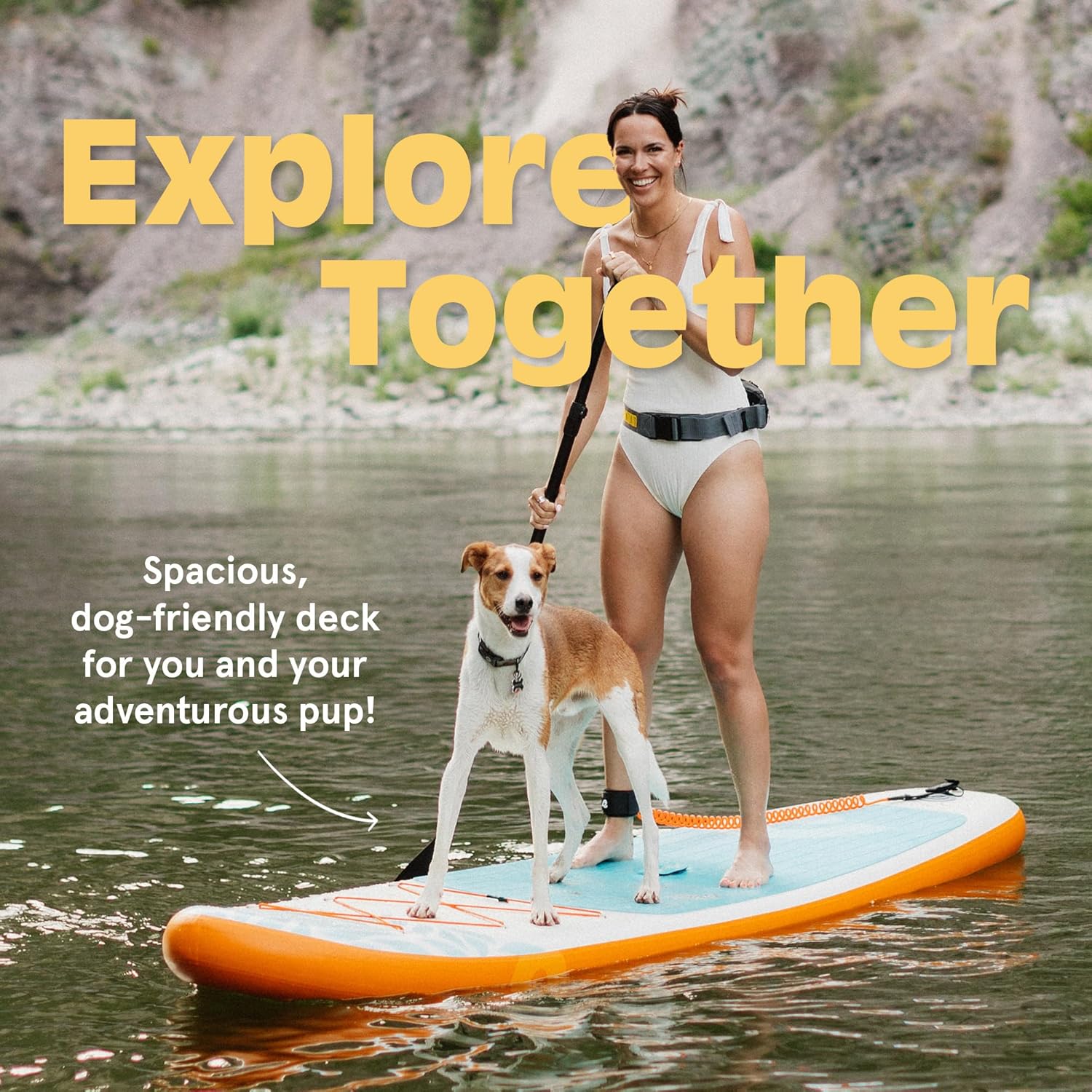 Alternative view of Retrospec Weekender Inflatable Stand Up Paddle Board Includes Paddle, Pump, and Accessories 10u20196u201D Lightweight iSUP, Puncture Resistant Inflatable Paddle Board for Adults