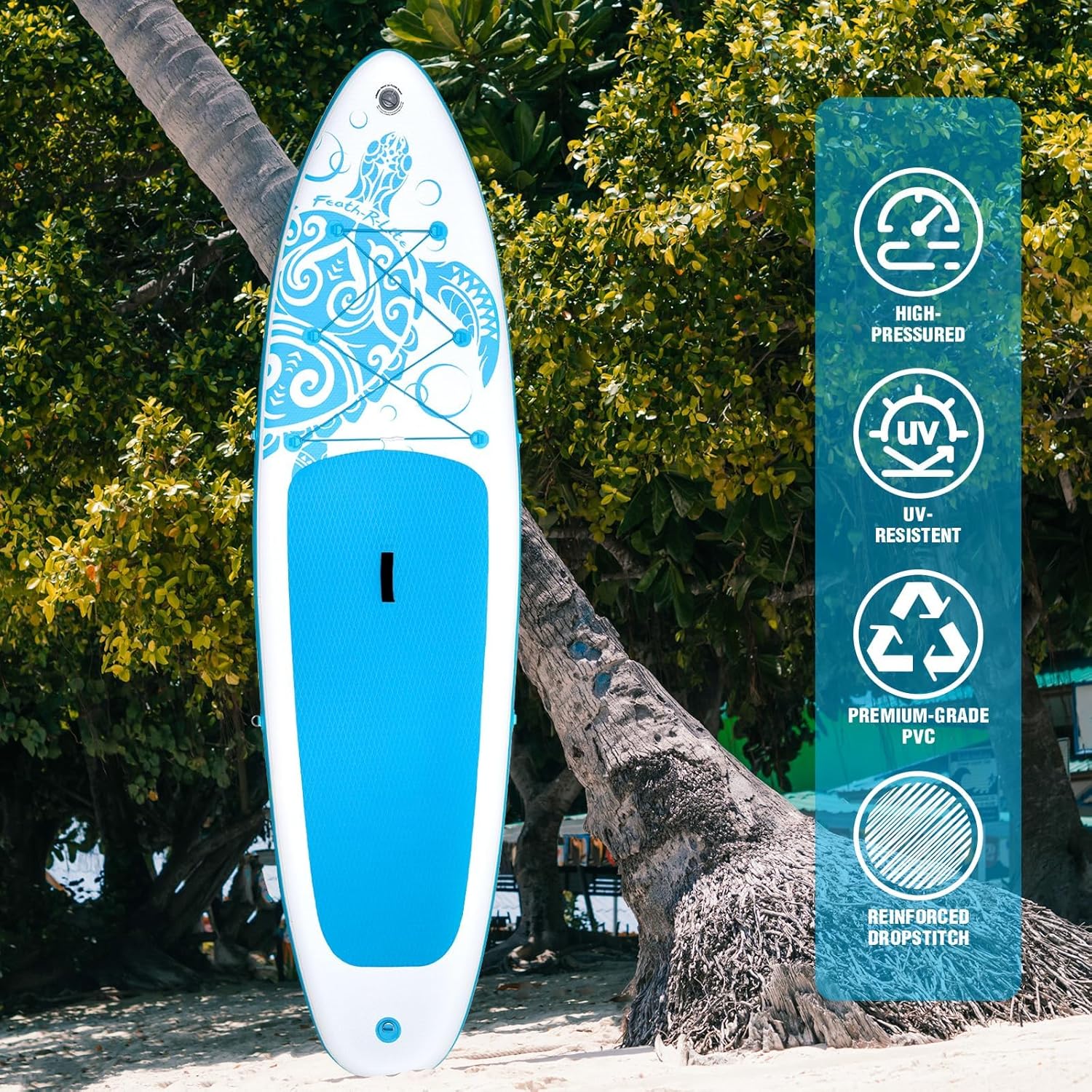 Alternative view of FEATH-R-LITE Inflatable Paddle Board Stand Up Paddleboards for Adults SUP with Premium Accessories Pump, Adjustable Paddle, Leash, Three Fins, Backpack