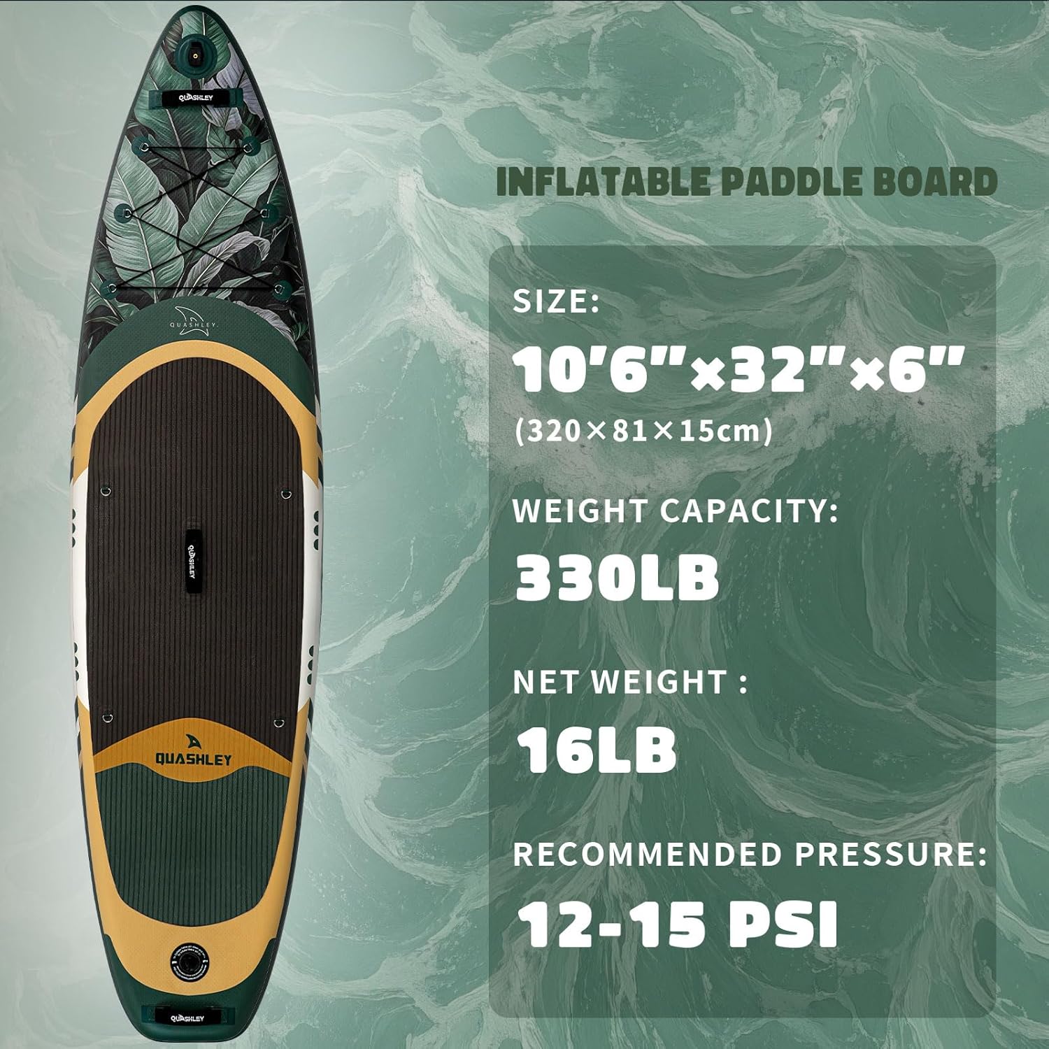 Quashley Inflatable Paddle Board,Ultra Stable Stand Up Paddleboards 33"/34" with All Premium Accessories,Wide All Around SUP for Adults/Family,Beginner-Friendly Colorful SUP