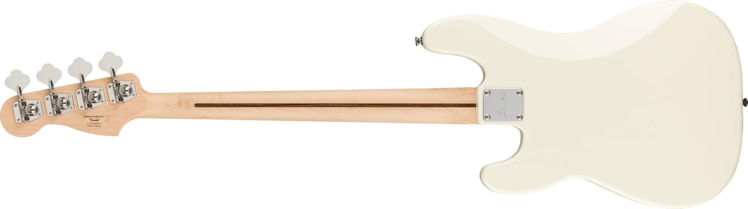 Squier Affinity Series Precision Bass, Olympic White, Maple Fingerboard