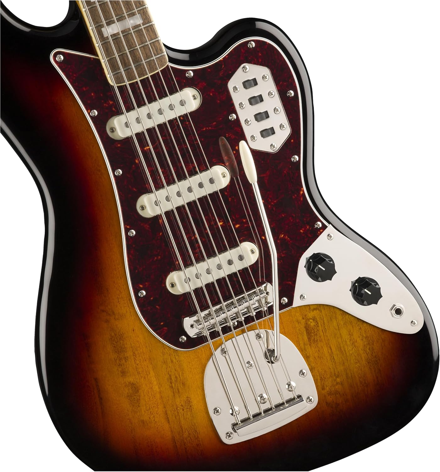 Alternative view of Squier Classic Vibe 6-String Bass VI, 3-Color Sunburst, Laurel Fingerboard