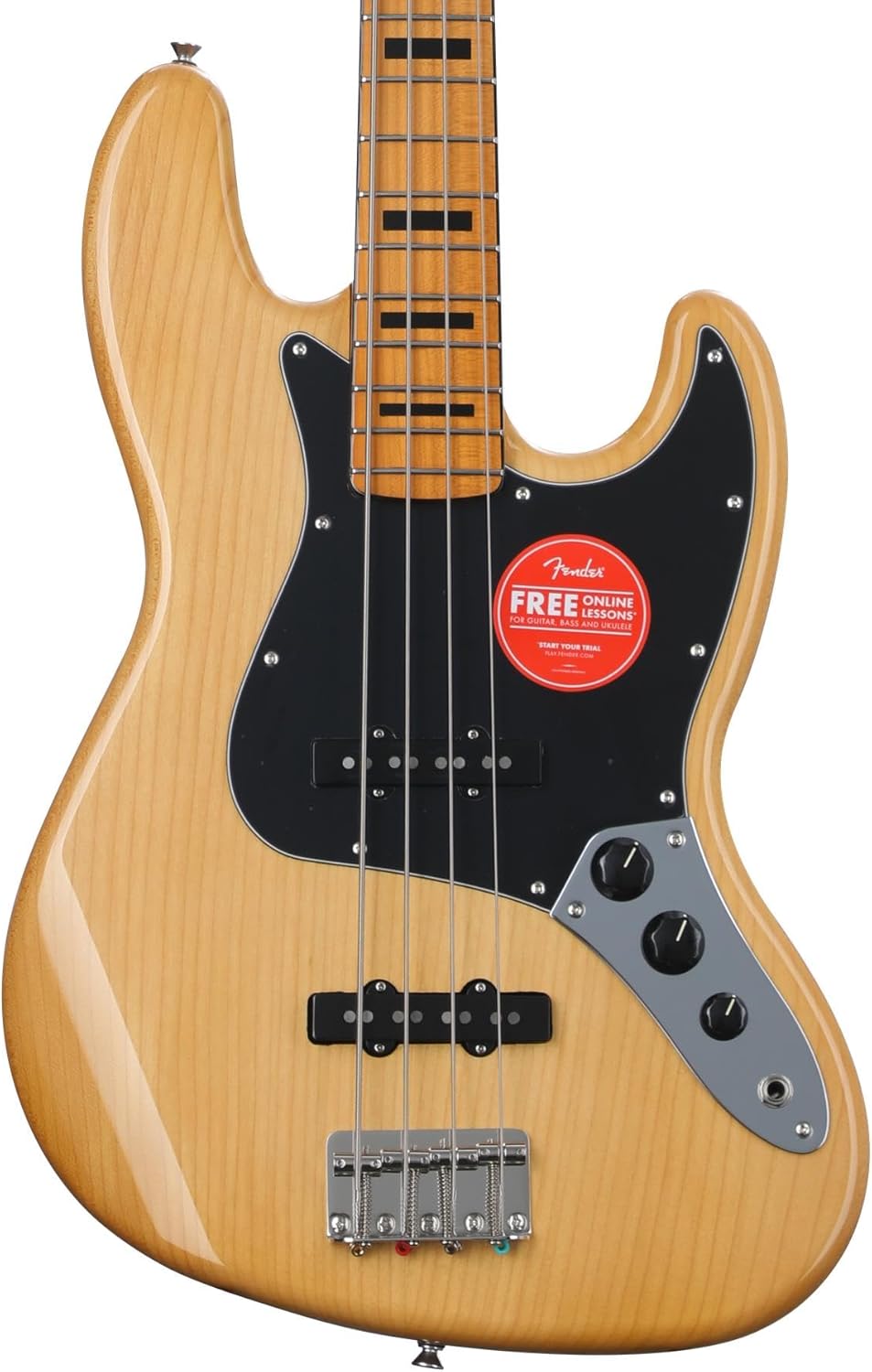Alternative view of Squier Classic Vibe 70s 5-String Jazz Bass, Natural, Maple Fingerboard