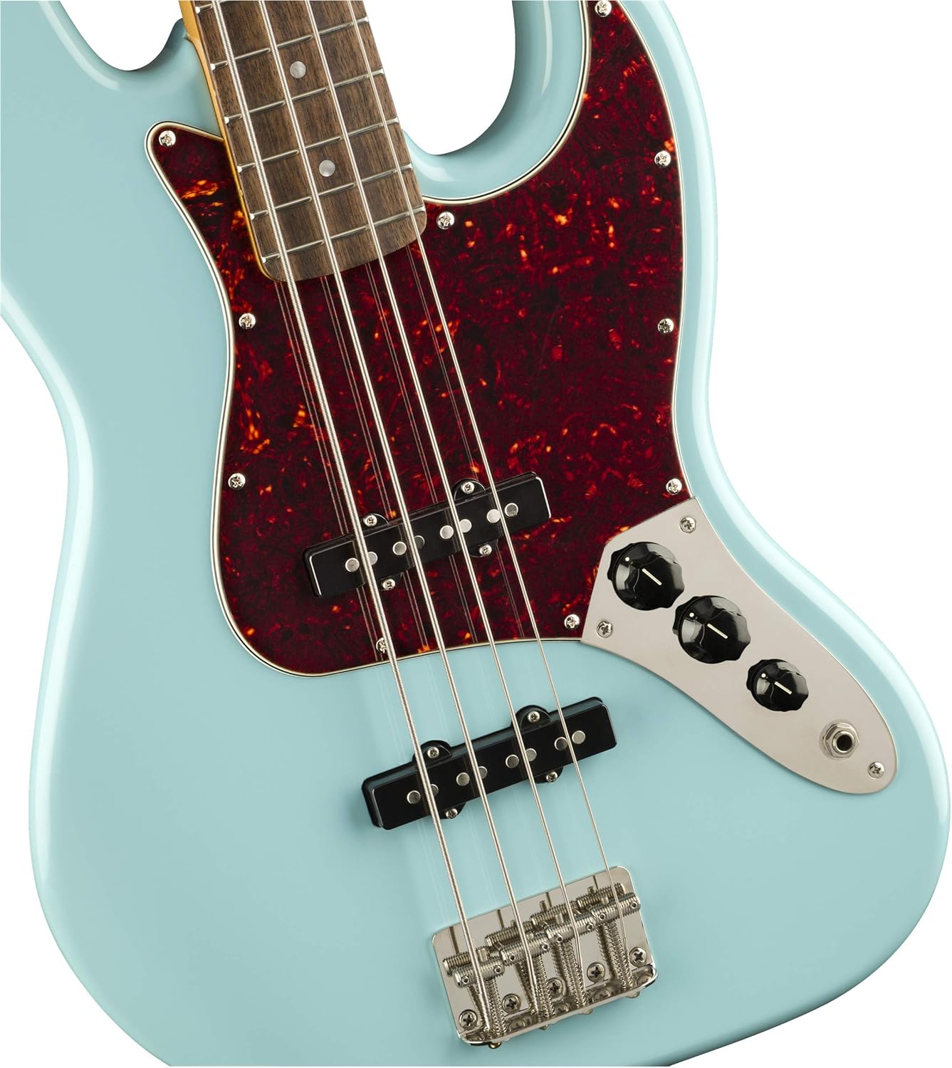 Alternative view of Squier Classic Vibe 60s Jazz Bass, Daphne Blue, Laurel Fingerboard
