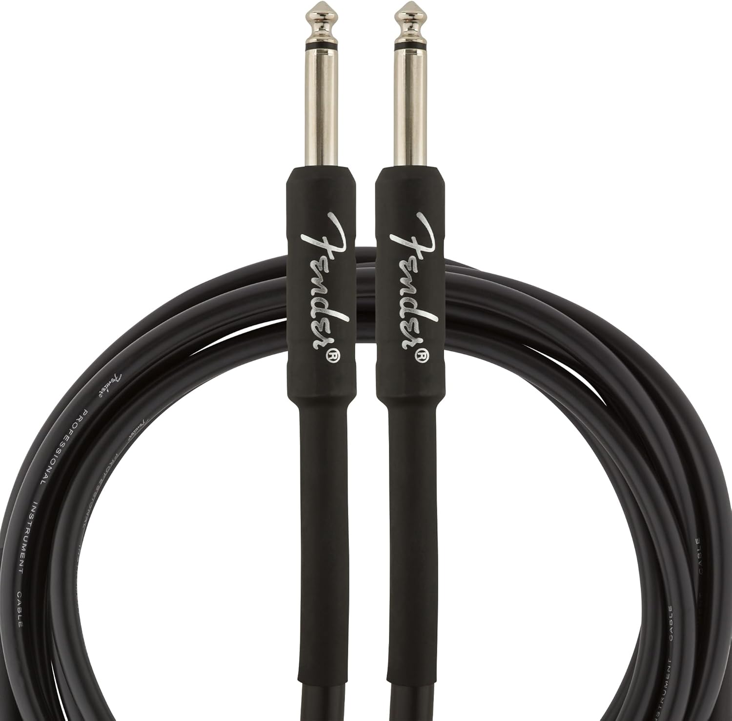 Fender Professional Series Instrument Cable, Guitar Cable 10 ft, Guitar Accessories, Stage Ready with Anti-Kinking Design, Black