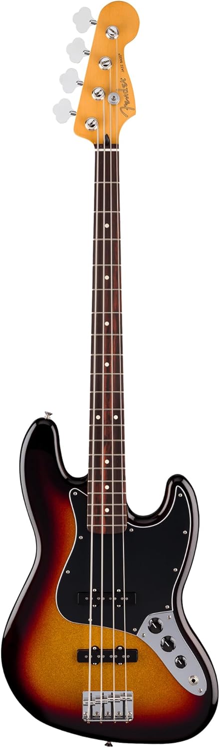 Fender Limited Edition Player II Jazz Bass - Sparkle 3-Color Sunburst Bundle with Gig Bag, Strap, Cable, 3-Pack Picks, and Guitar Cleaning Kit