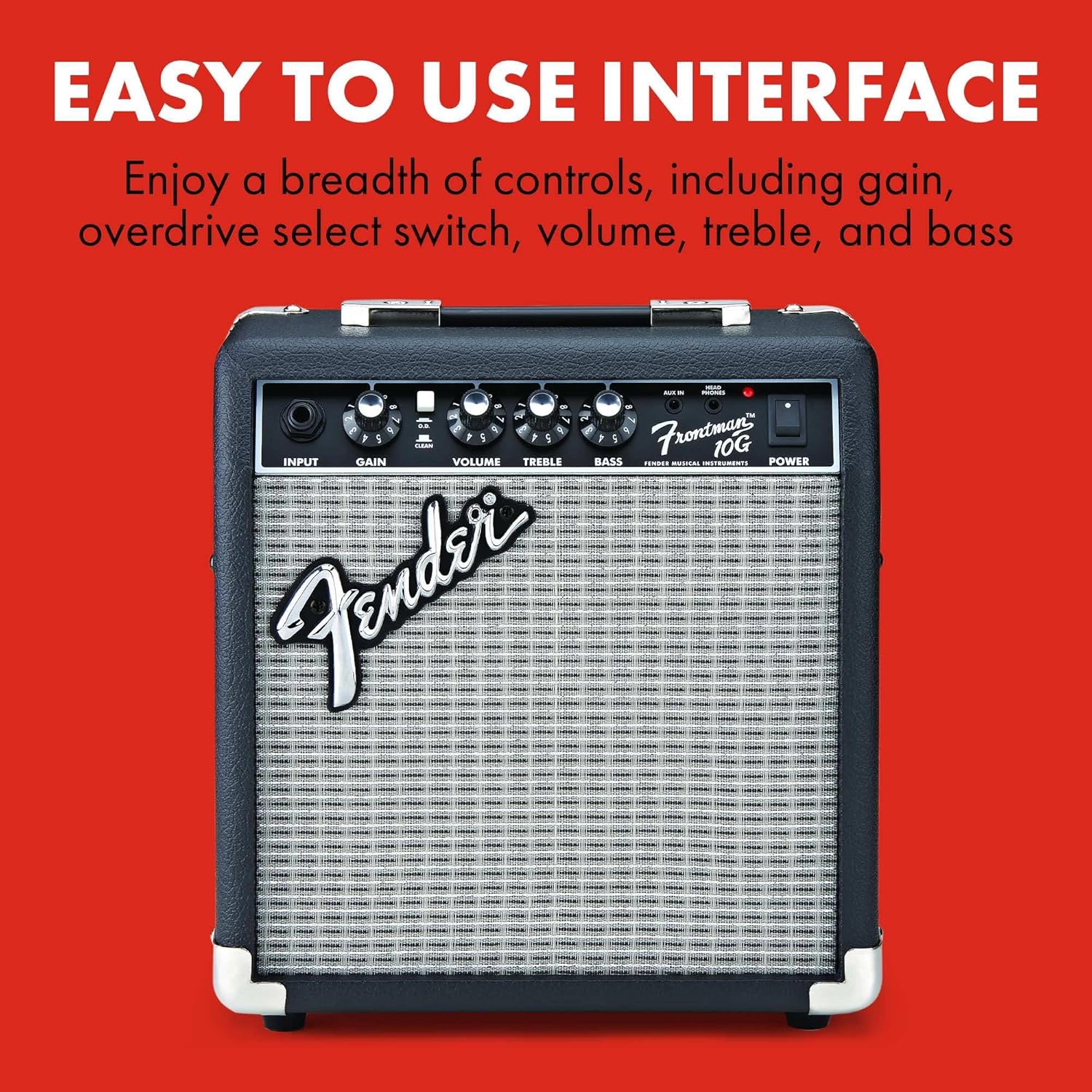Alternative view of Fender Frontman 10G Guitar Amp, 10 Watts, with 2-Year Warranty, 6 Inch Fender Special Design Speaker, 5.75Dx10.25Wx11H Inches