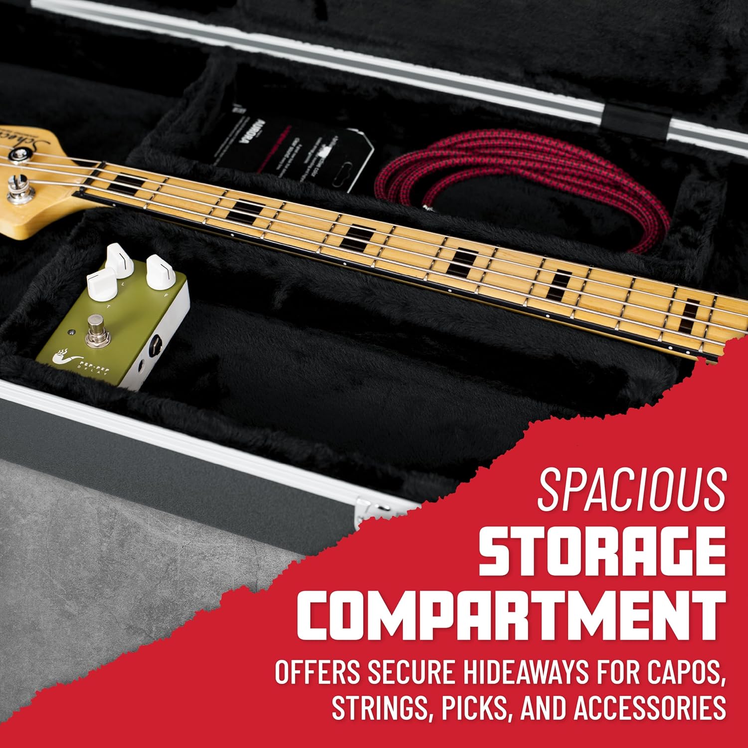 Alternative view of Gator Cases Deluxe ABS Molded Guitar Case for Electric Bass Guitars (GC-BASS)