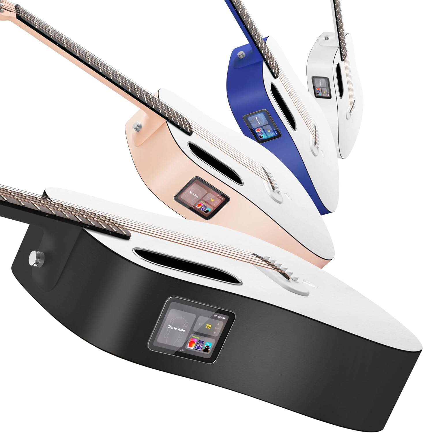 LAVA ME PLAY Smart Guitars,HILAVA 2.0 System Acoustic Electric Guitar,Right Handed 6 Steels String Acustica Guitarra For Adults & Teens & Beginner (36', LITE BAG,Sail White)