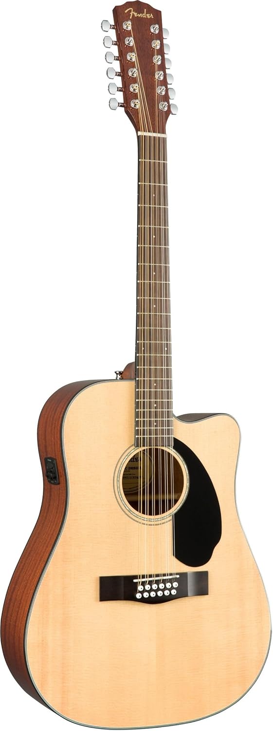 Alternative view of Fender CD-60SCE 12-string Dreadnought Acoustic Guitar, Natural